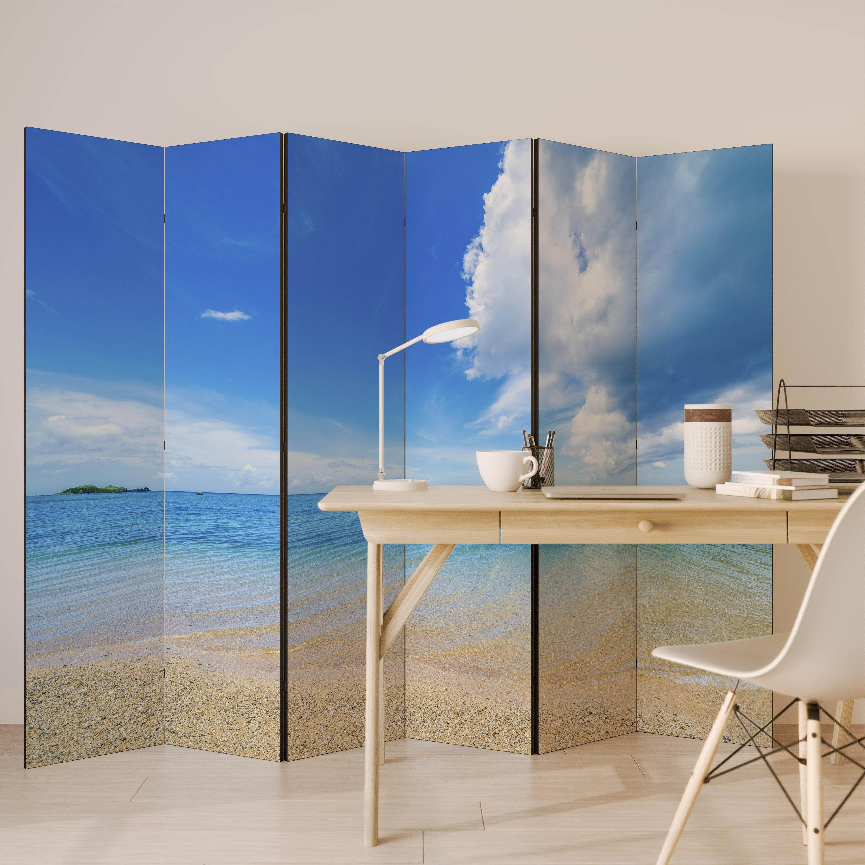 Biombo decorativo de 6 paneles TIDES OF TIME