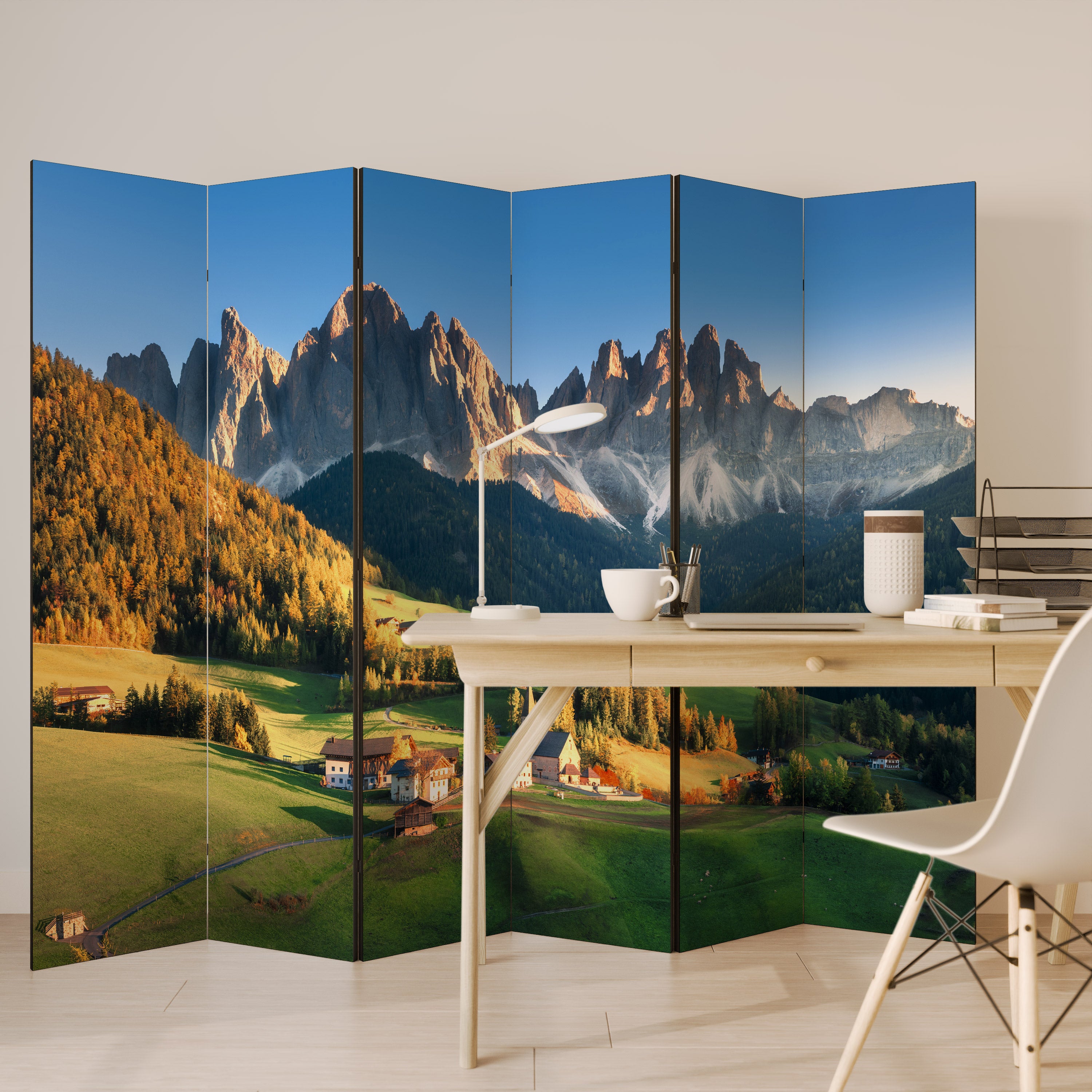 Biombo decorativo de 6 paneles MOUNTAIN DREAMSCAPE