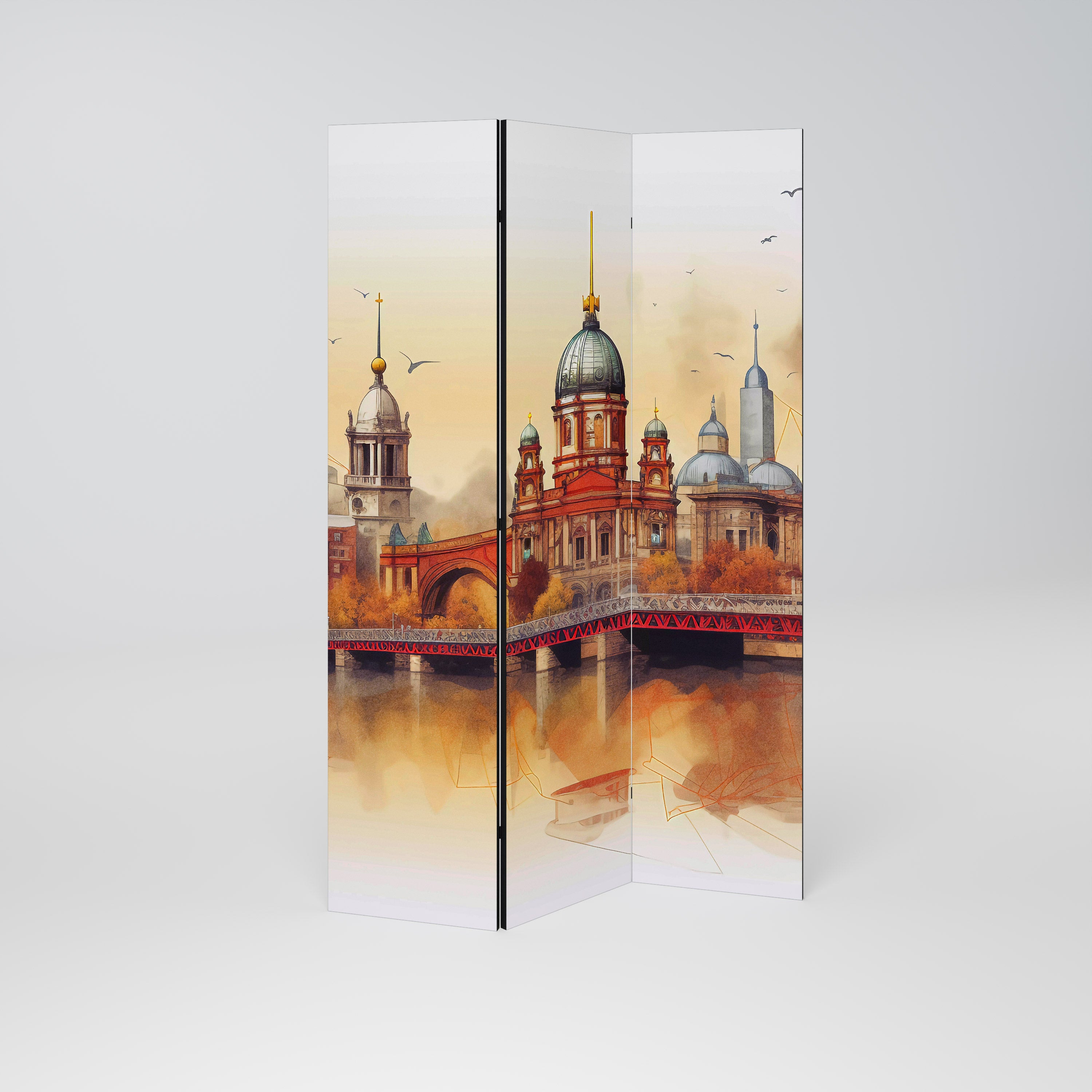 BERLIN SPIRIT Decorative 3-Panel Room Divider
