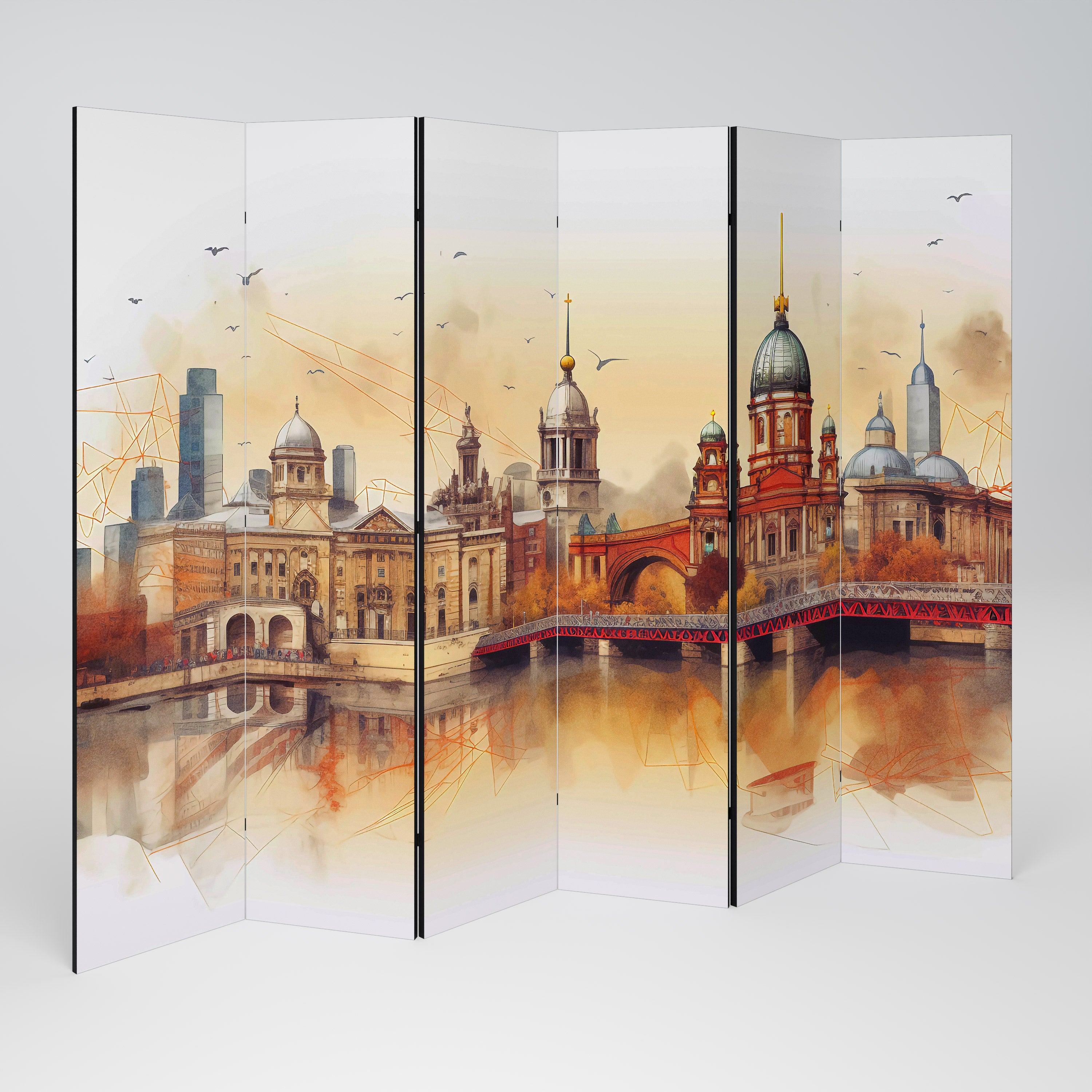 Biombo decorativo de 6 paneles BERLIN SPIRIT