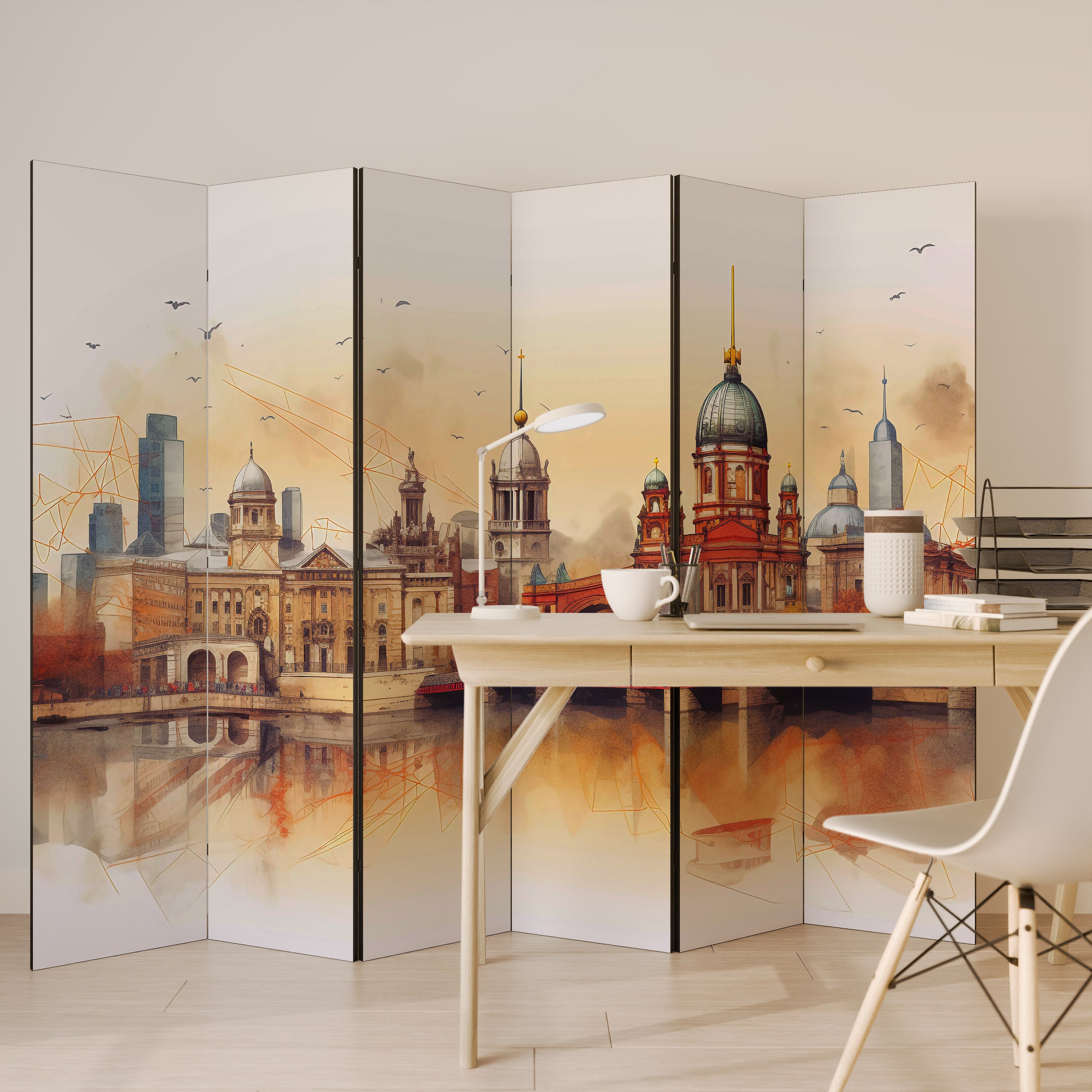 Biombo decorativo de 6 paneles BERLIN SPIRIT