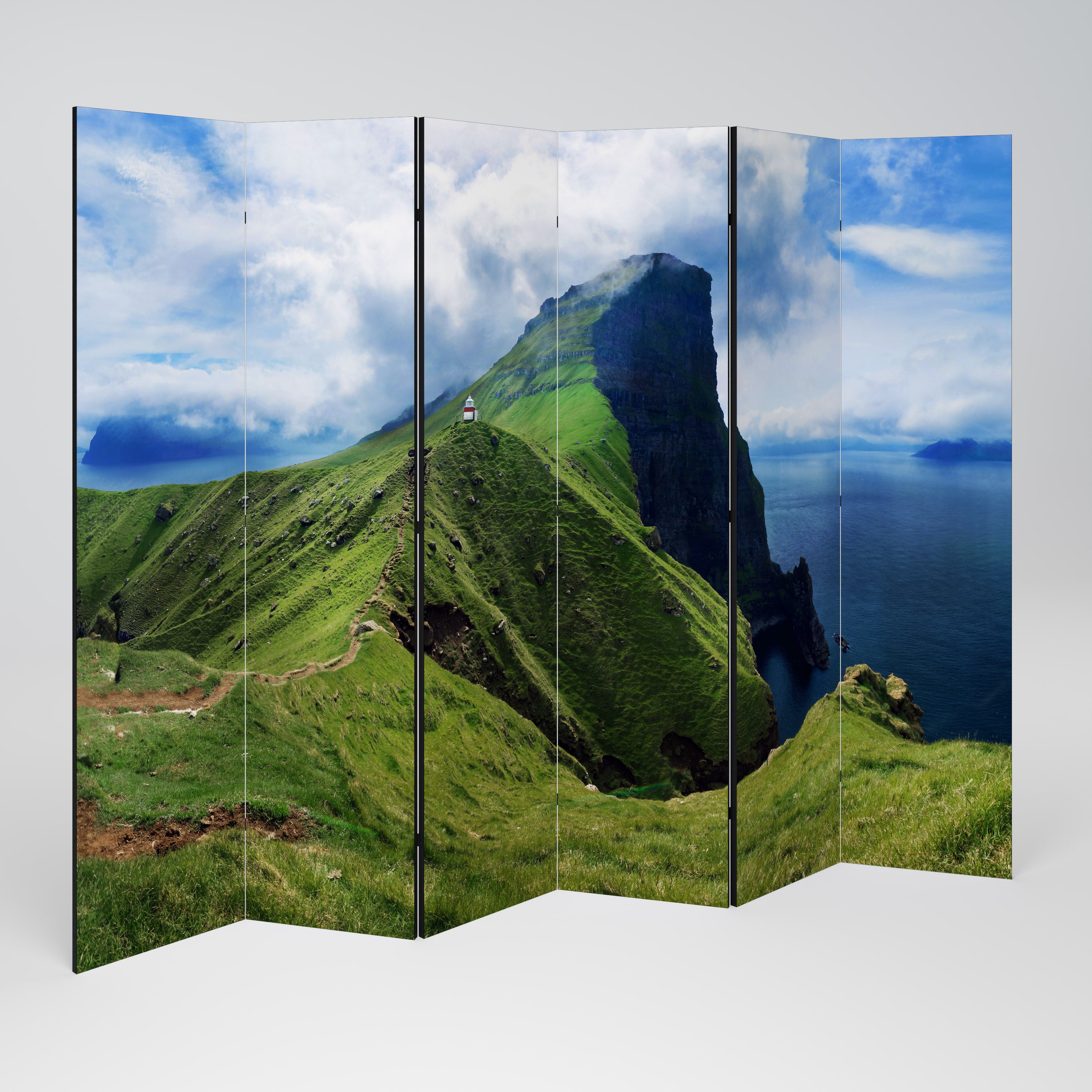 Biombo decorativo de 6 paneles Cliffs of Quietud