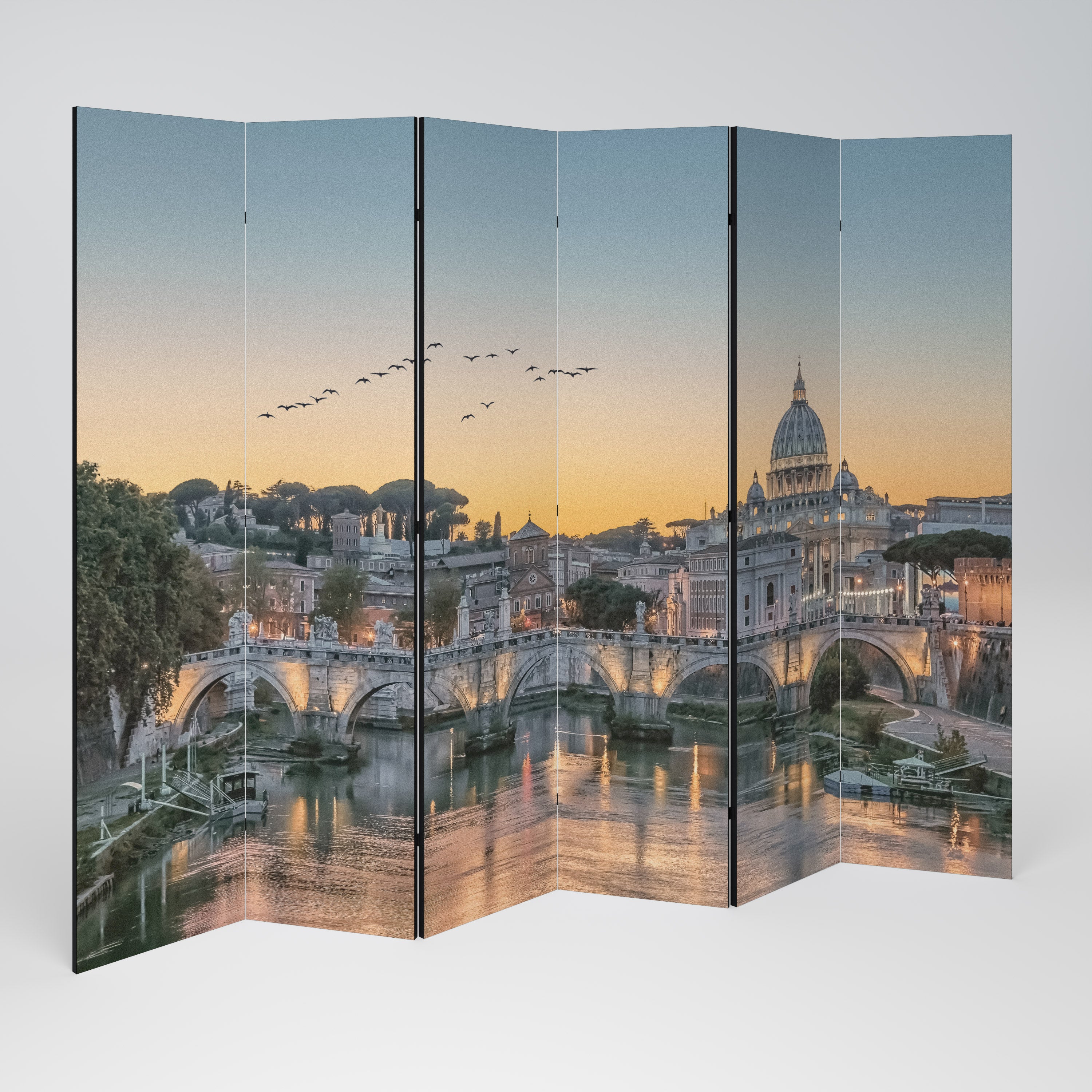 Biombo decorativo de 6 paneles REFLEXIONES DE ROMA