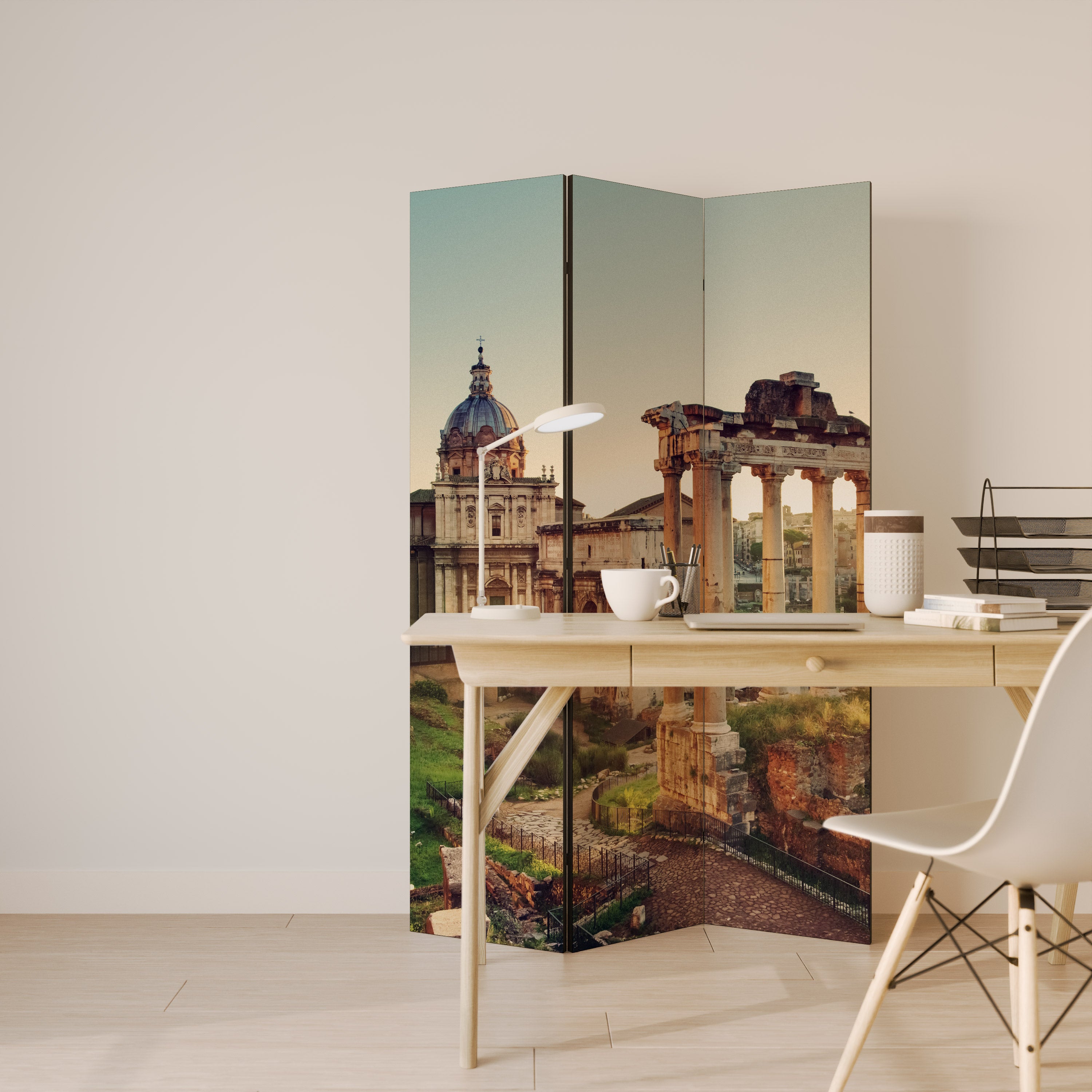 MARVELS OF THE PAST Decorative 3-Panel Room Divider