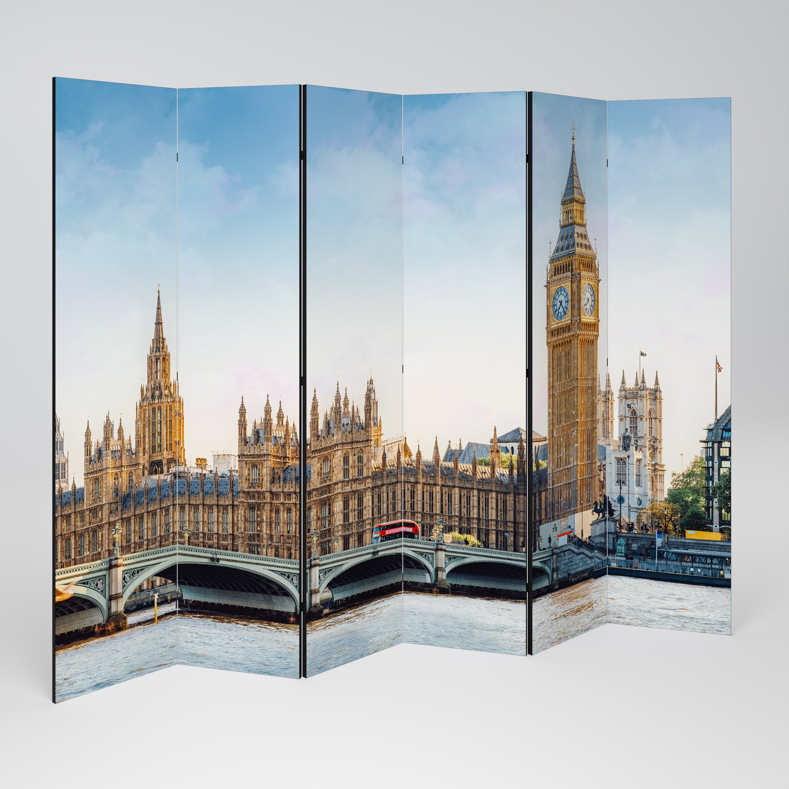 Biombo decorativo de 6 paneles TIMELESS ELEGANCE LONDON