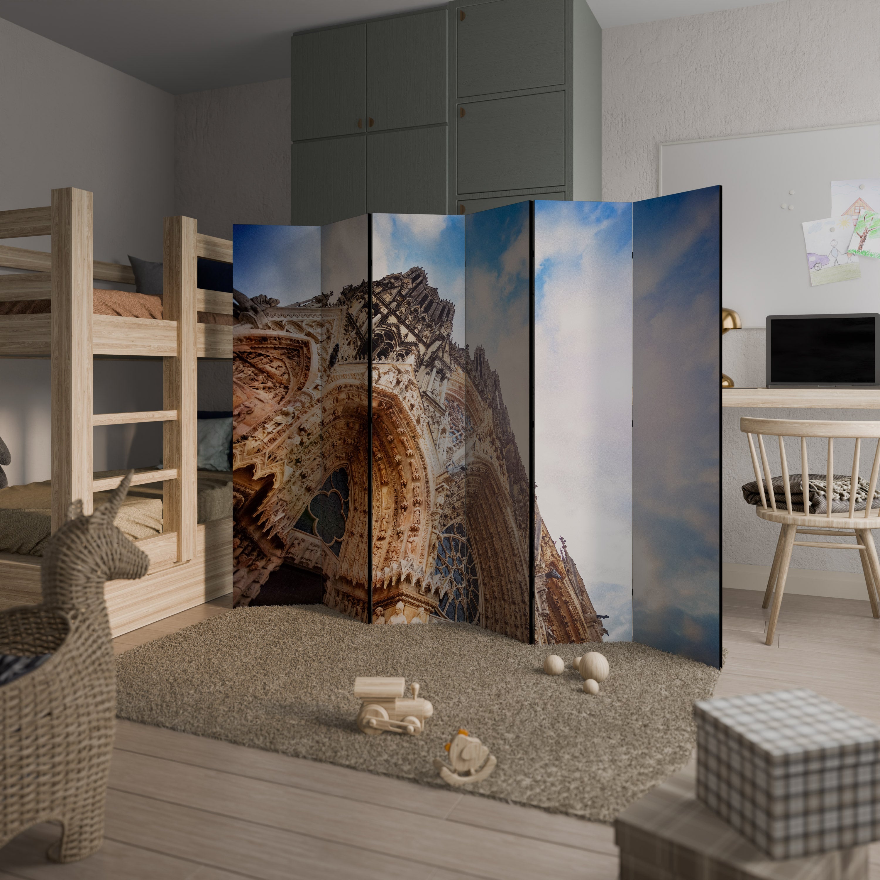 ÁNGULOS MÍSTICOS REVELADOS Biombo decorativo de 6 paneles