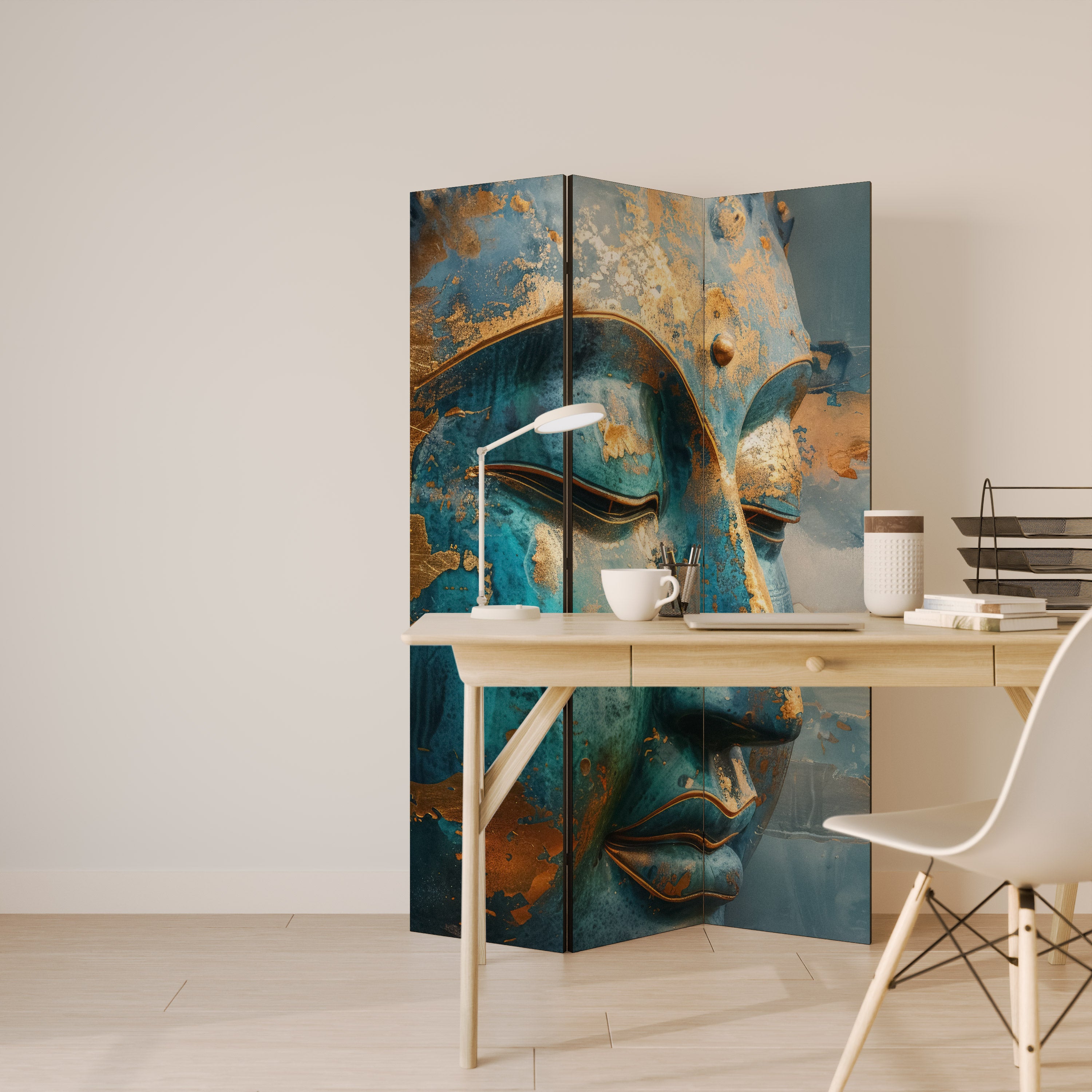 ENIGMATIC STILLNESS Decorative 3-Panel Room Divider