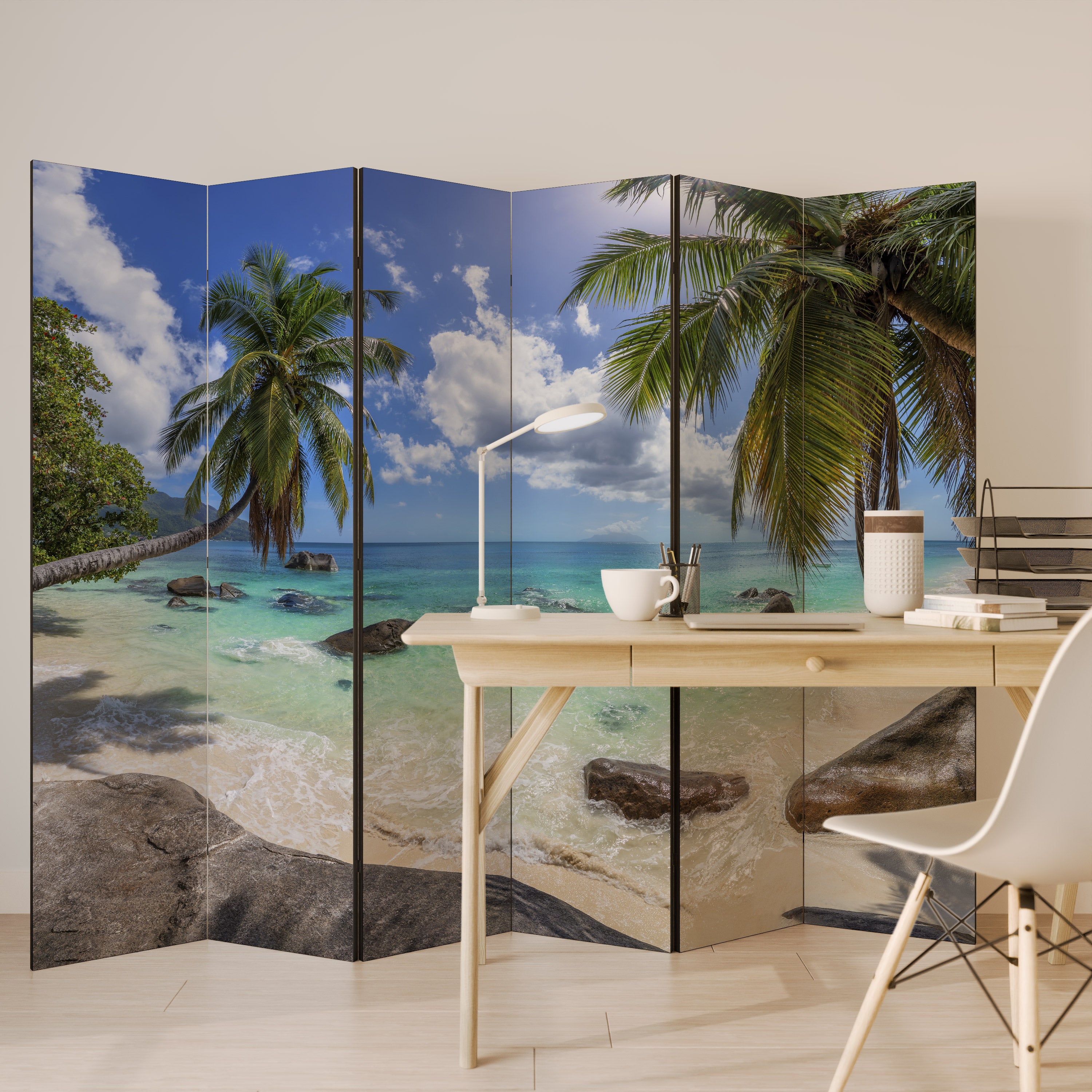 Biombo decorativo de 6 paneles OASIS OF CALM