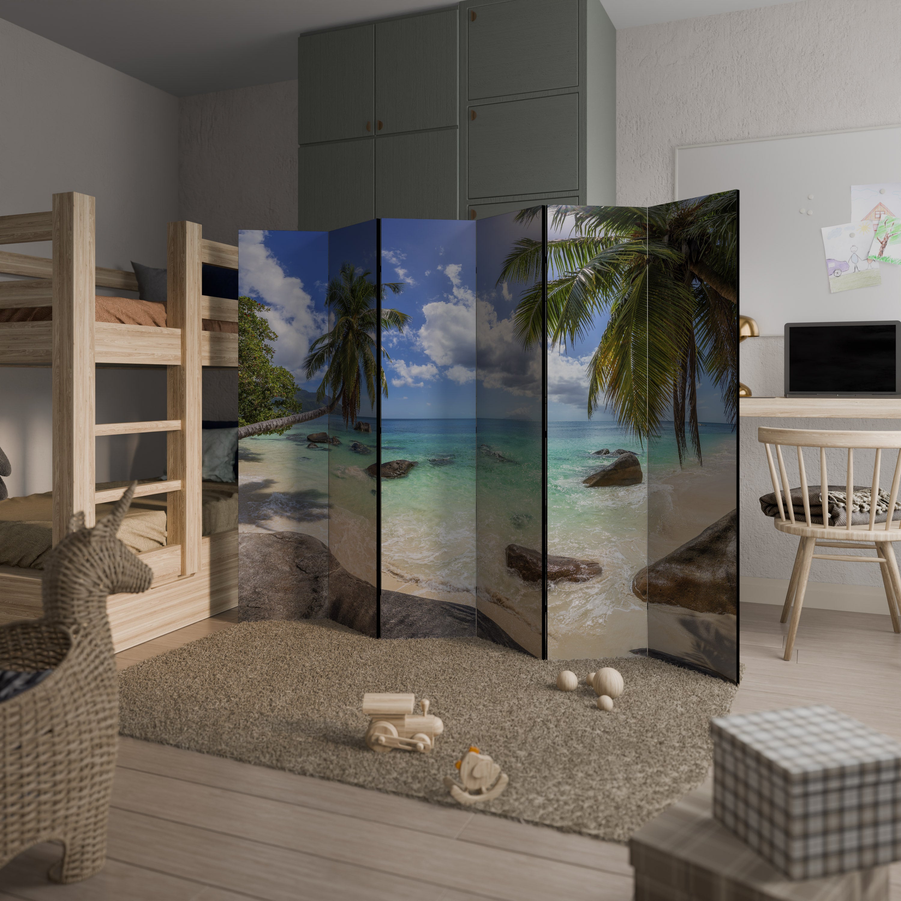 Biombo decorativo de 6 paneles OASIS OF CALM