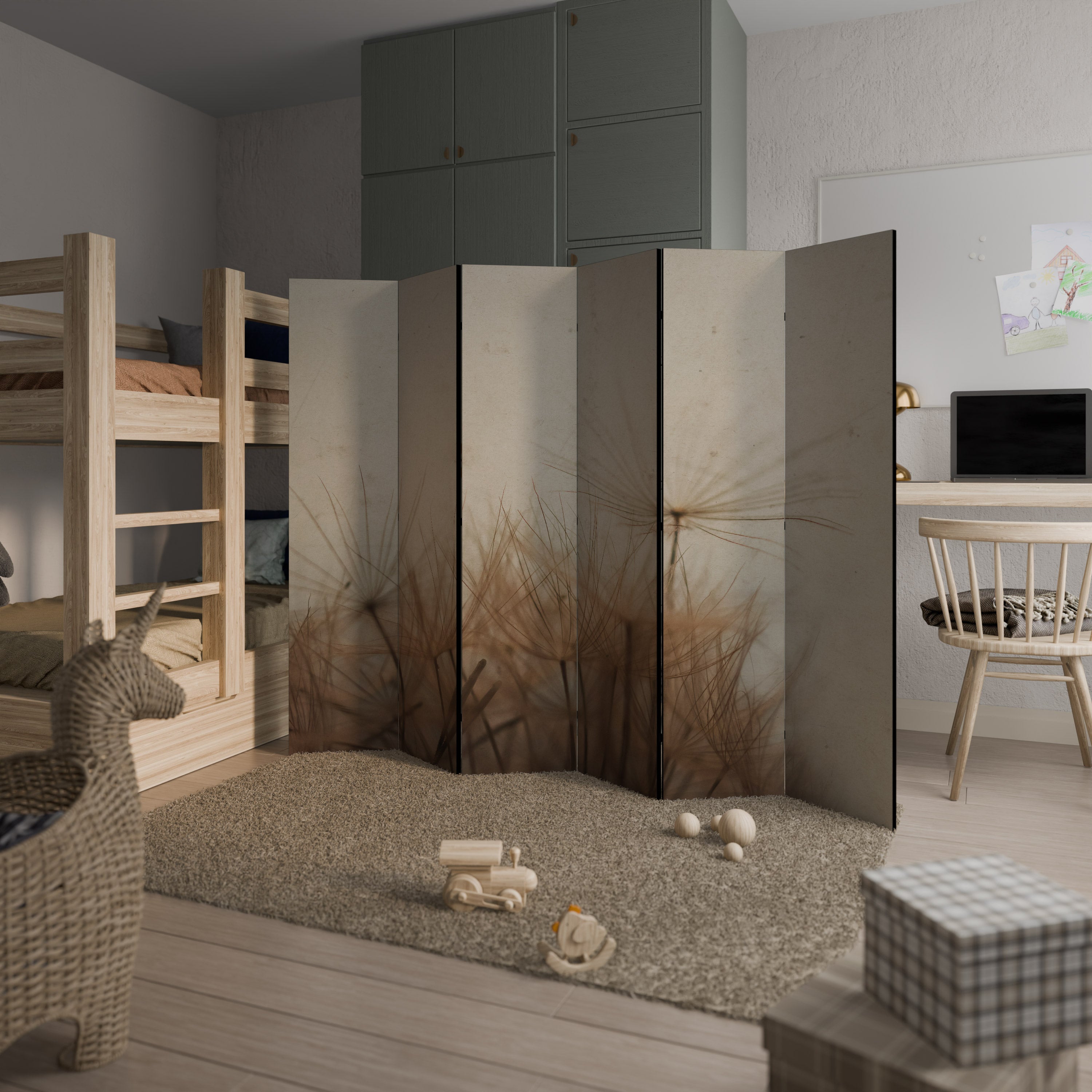 Biombo decorativo de 6 paneles EARTH BREATH