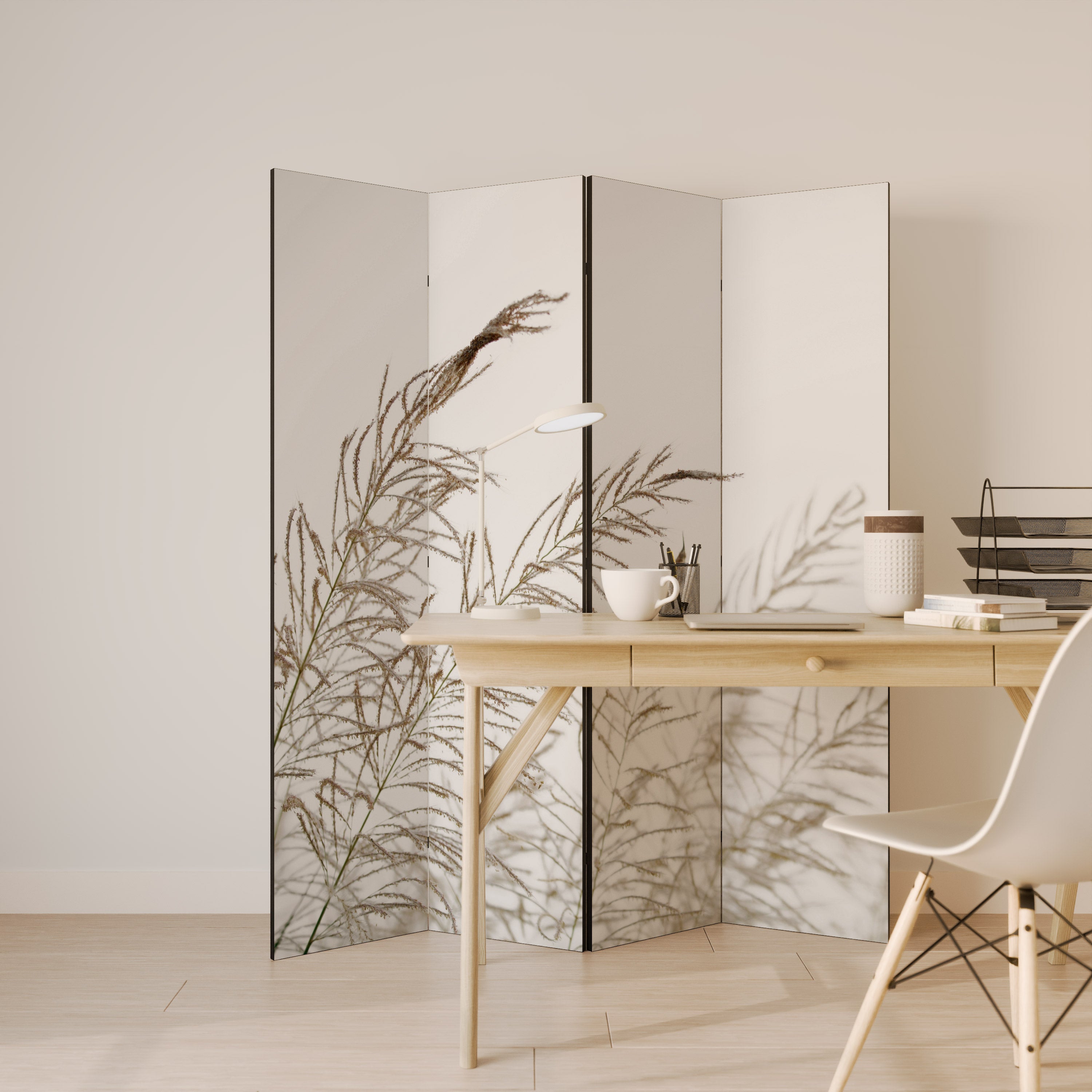 Biombo decorativo de 4 paneles VIENTOS SUSURRANTES