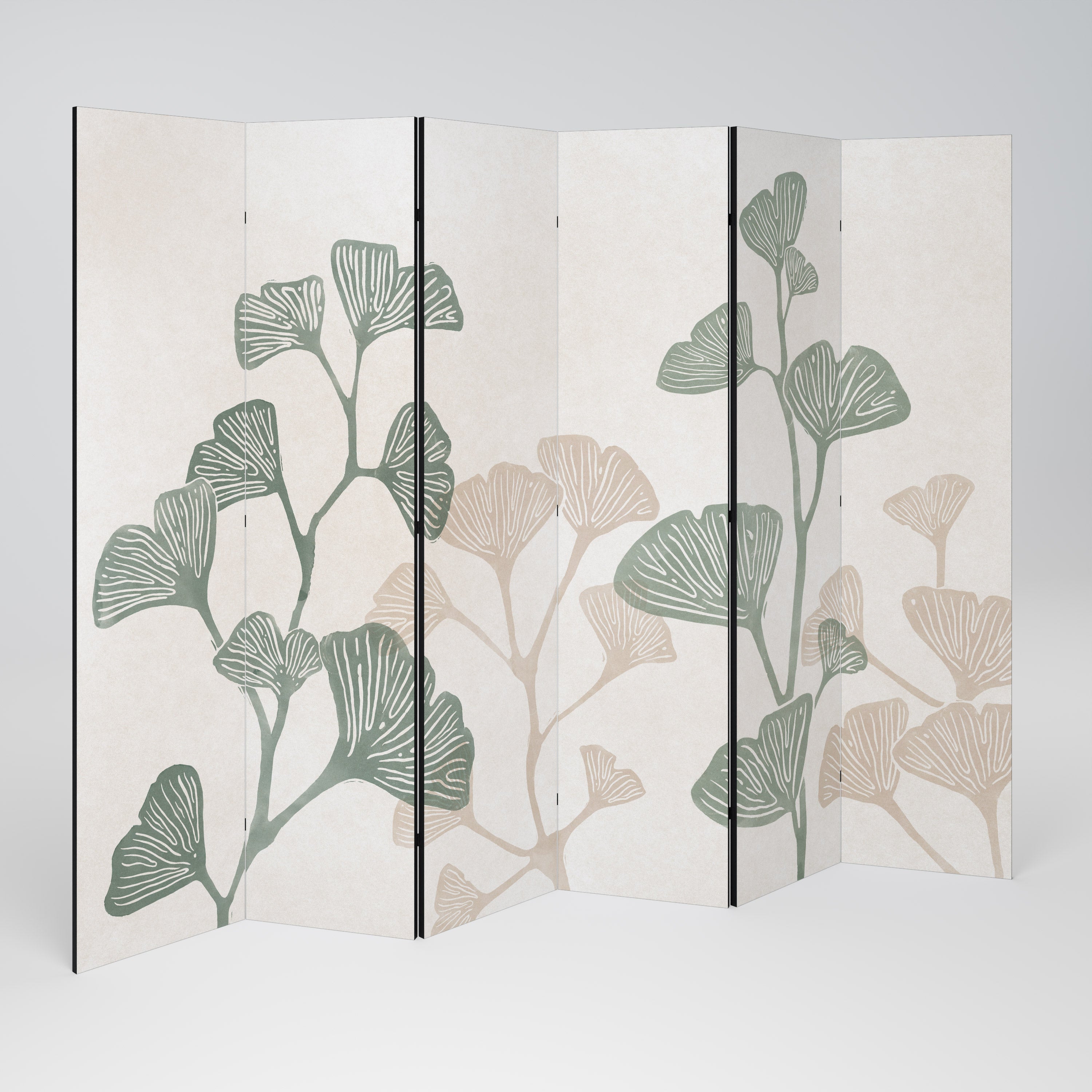 Biombo decorativo de 6 paneles THE GOST OF GINKGO