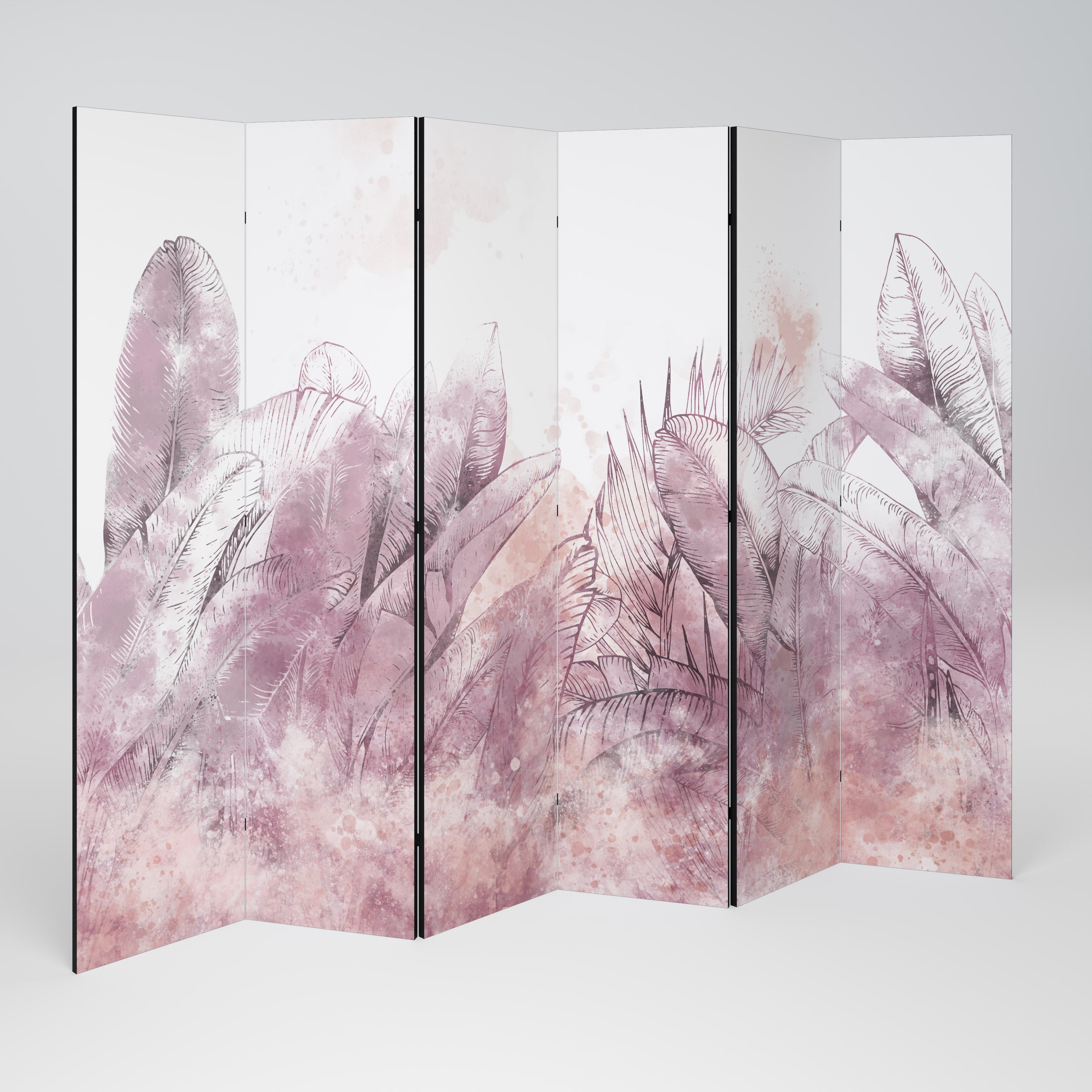 Biombo decorativo de 6 paneles TROPICAL GLAM