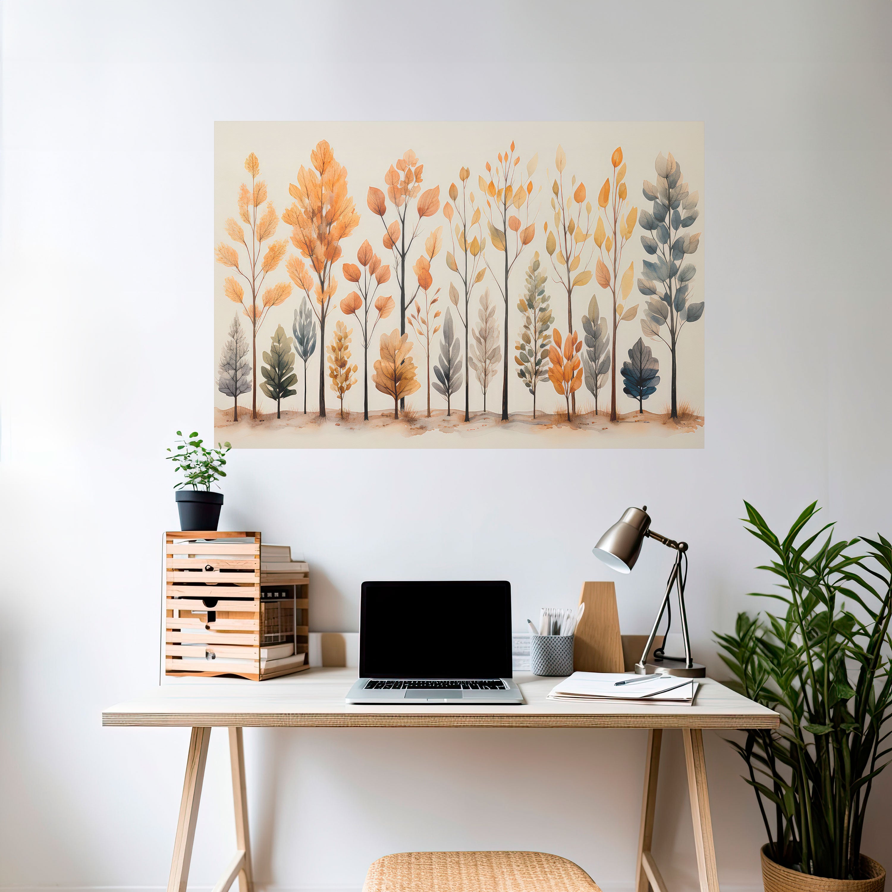 AUTUMN FOREST Peel and Stick Horizontal Poster