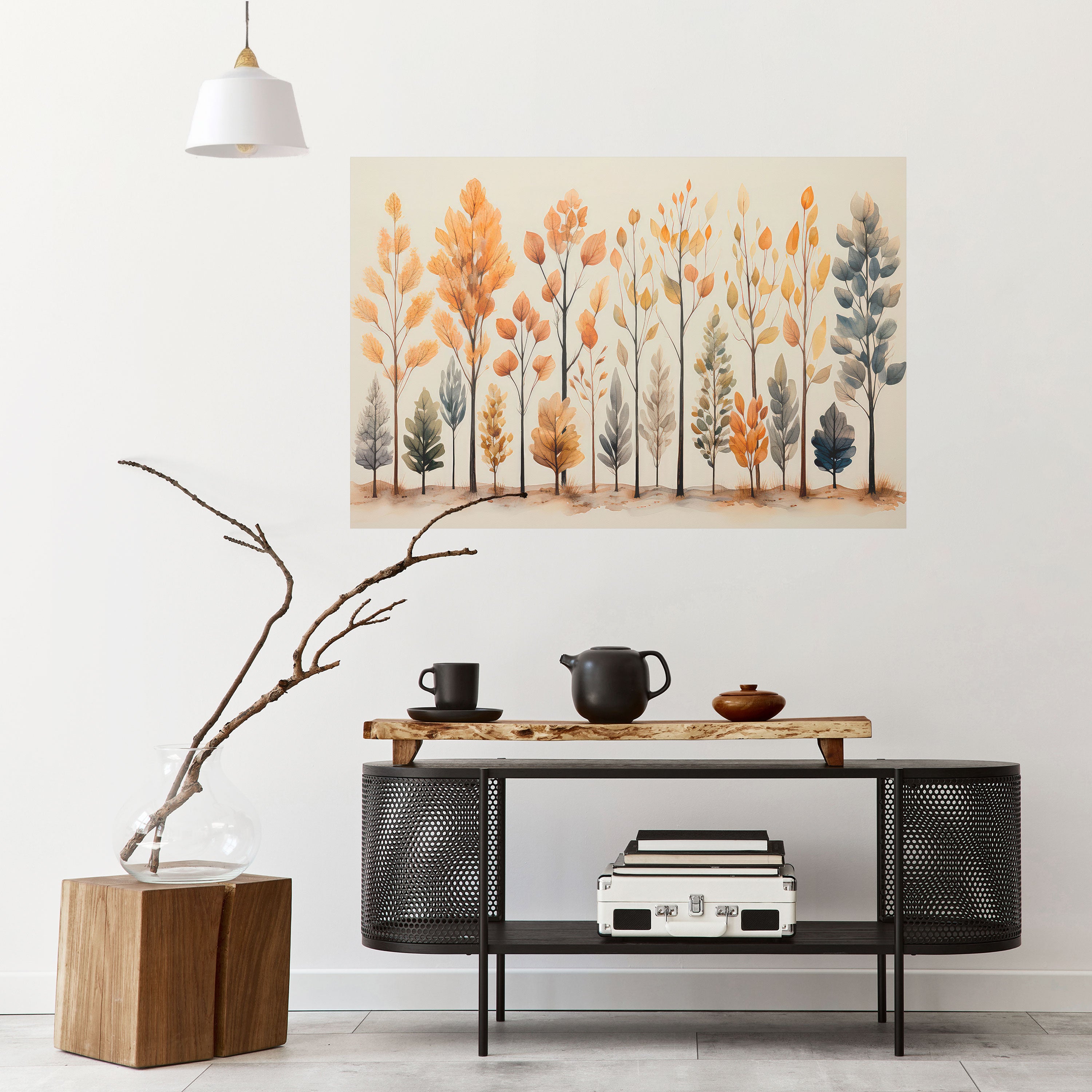 AUTUMN FOREST Peel and Stick Horizontal Poster