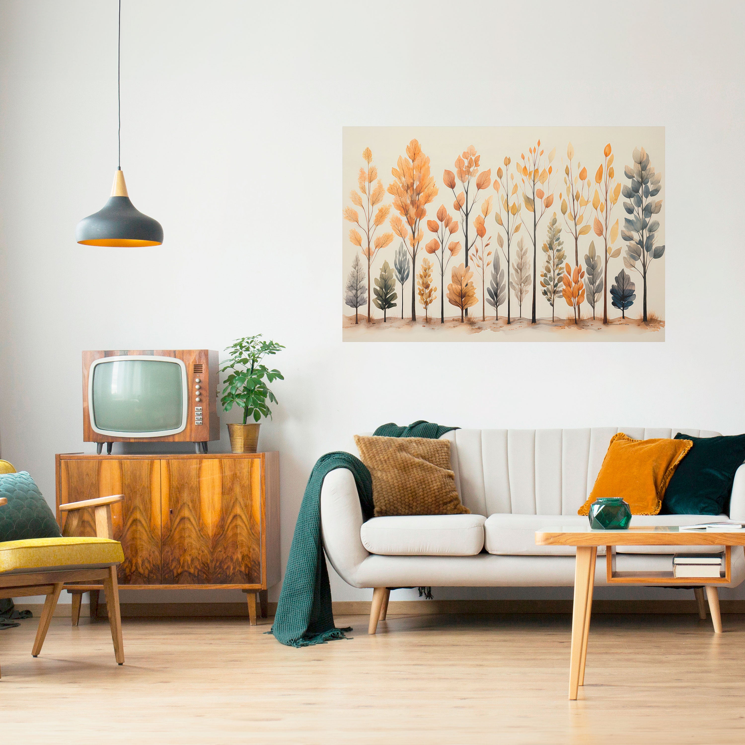 AUTUMN FOREST Peel and Stick Horizontal Poster