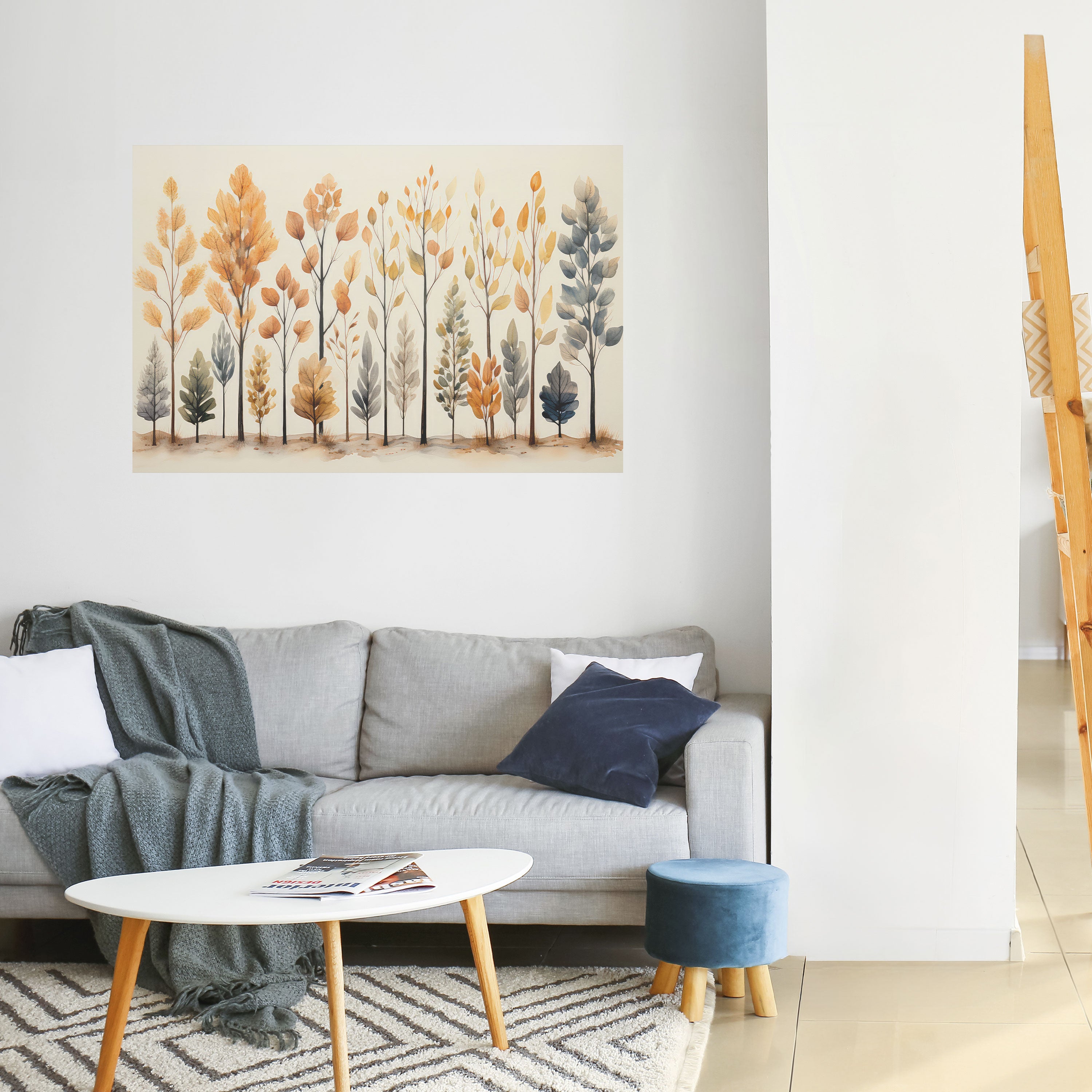 AUTUMN FOREST Peel and Stick Horizontal Poster