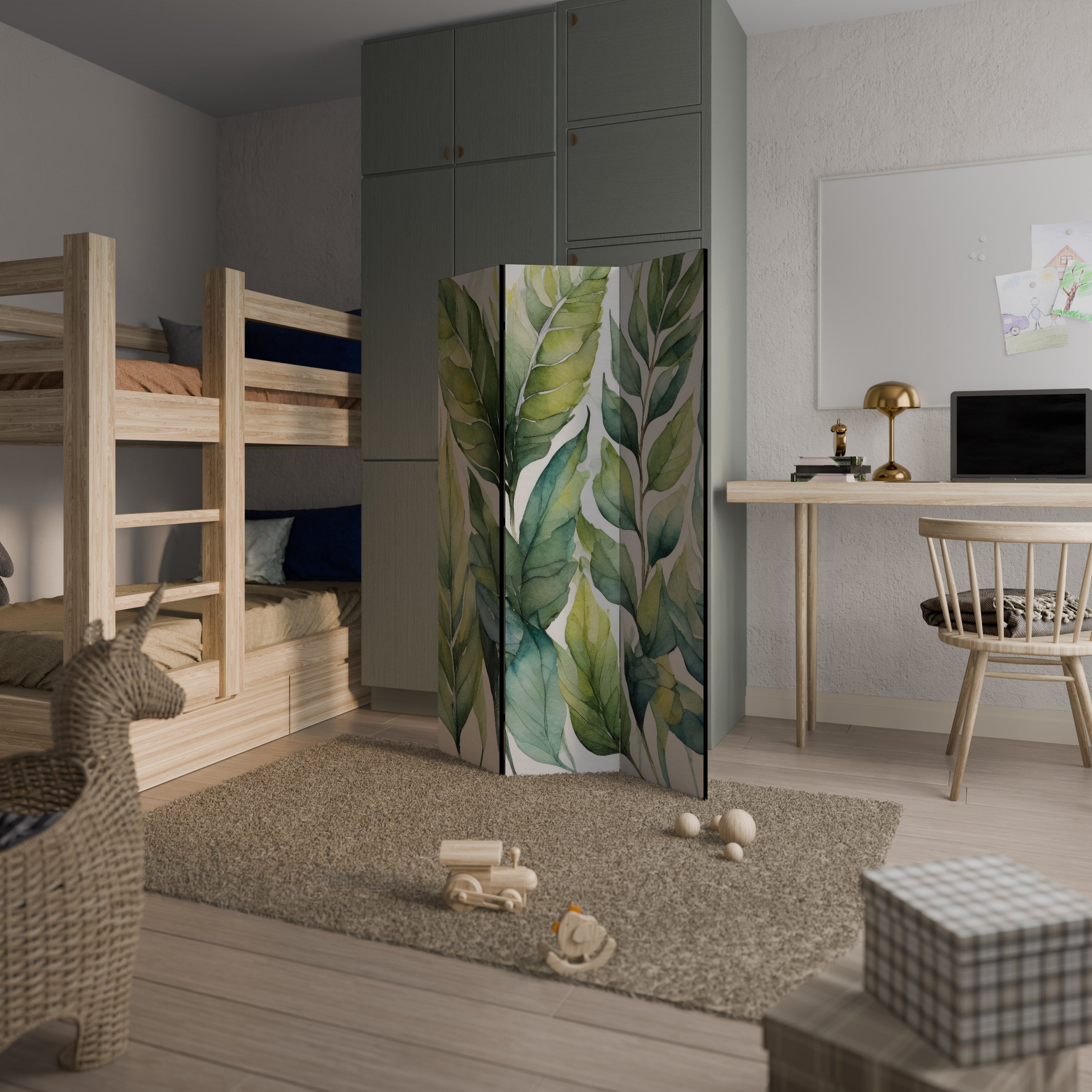 Biombo decorativo de 3 paneles VERDURE SCAPE