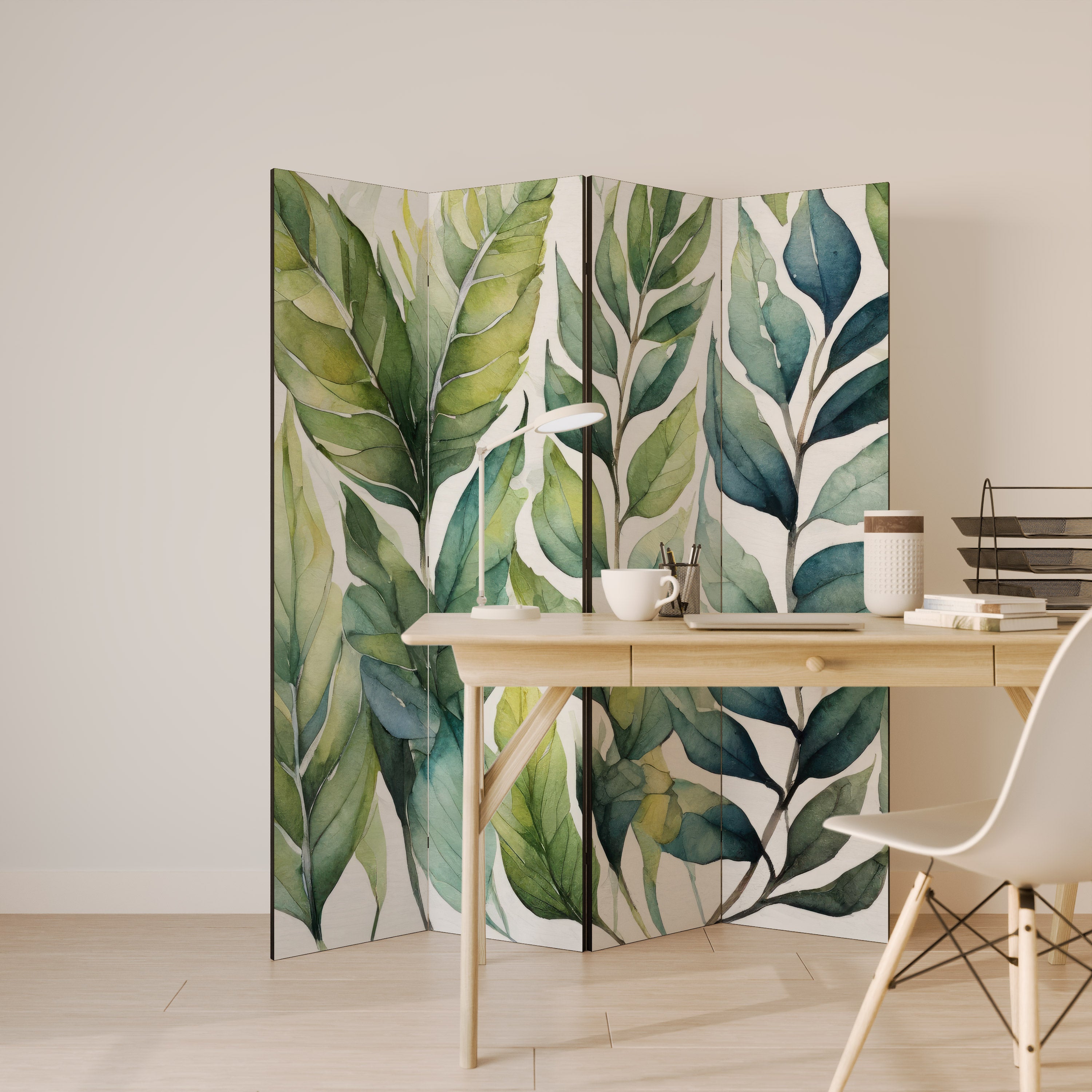 Biombo decorativo de 4 paneles VERDURE SCAPE