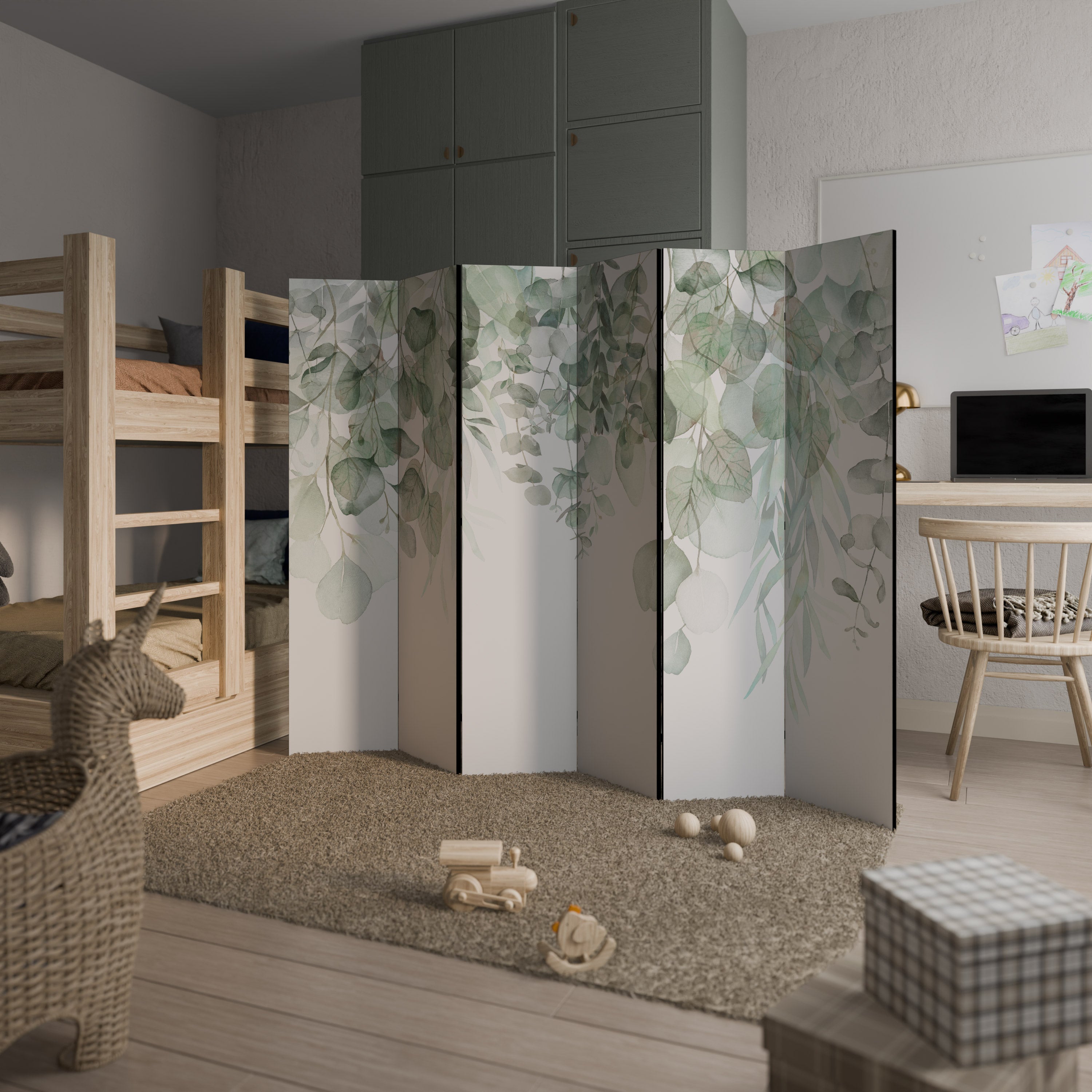 Biombo decorativo de 6 paneles PURE VERDURE