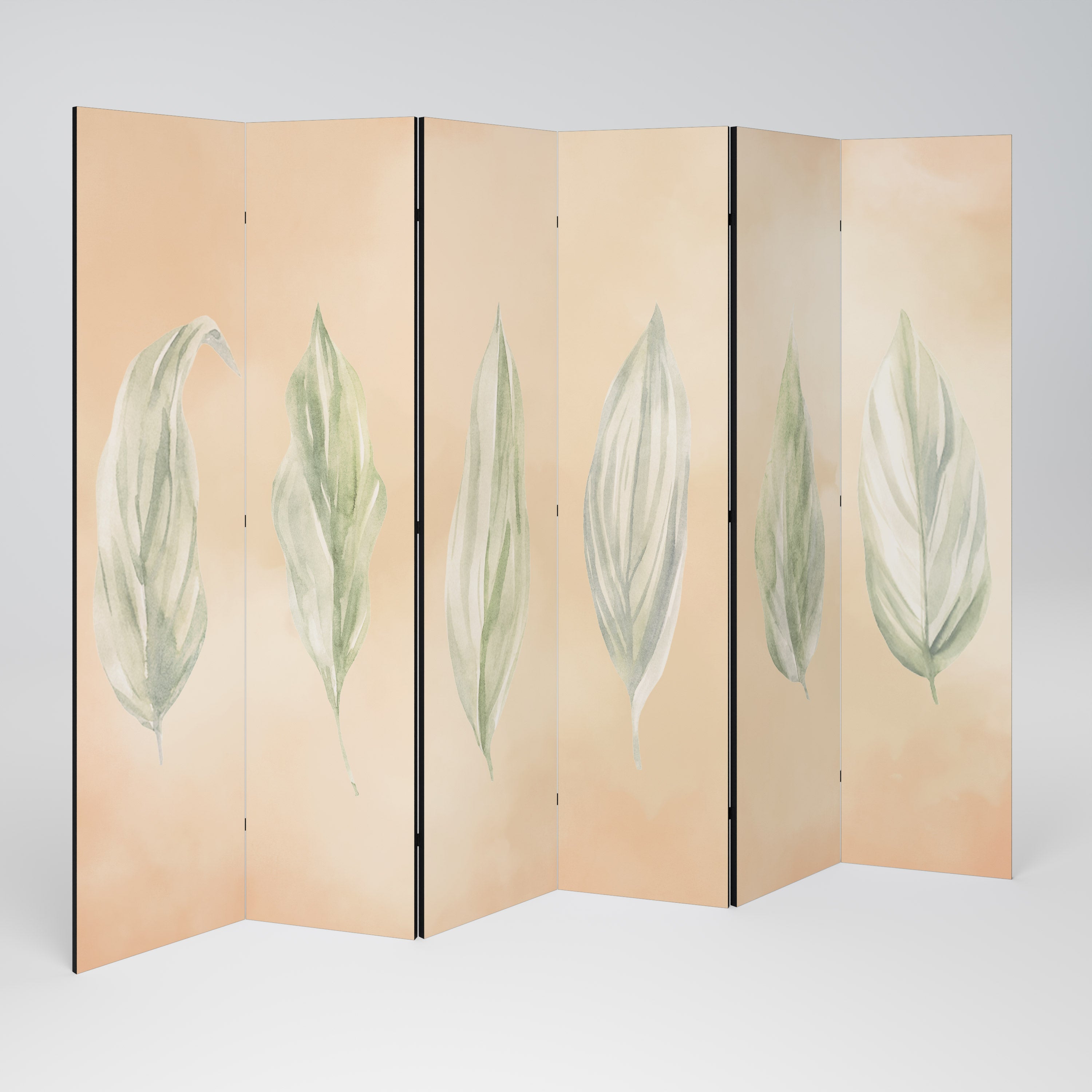 Biombo decorativo de 6 paneles LEAFY HARMONY