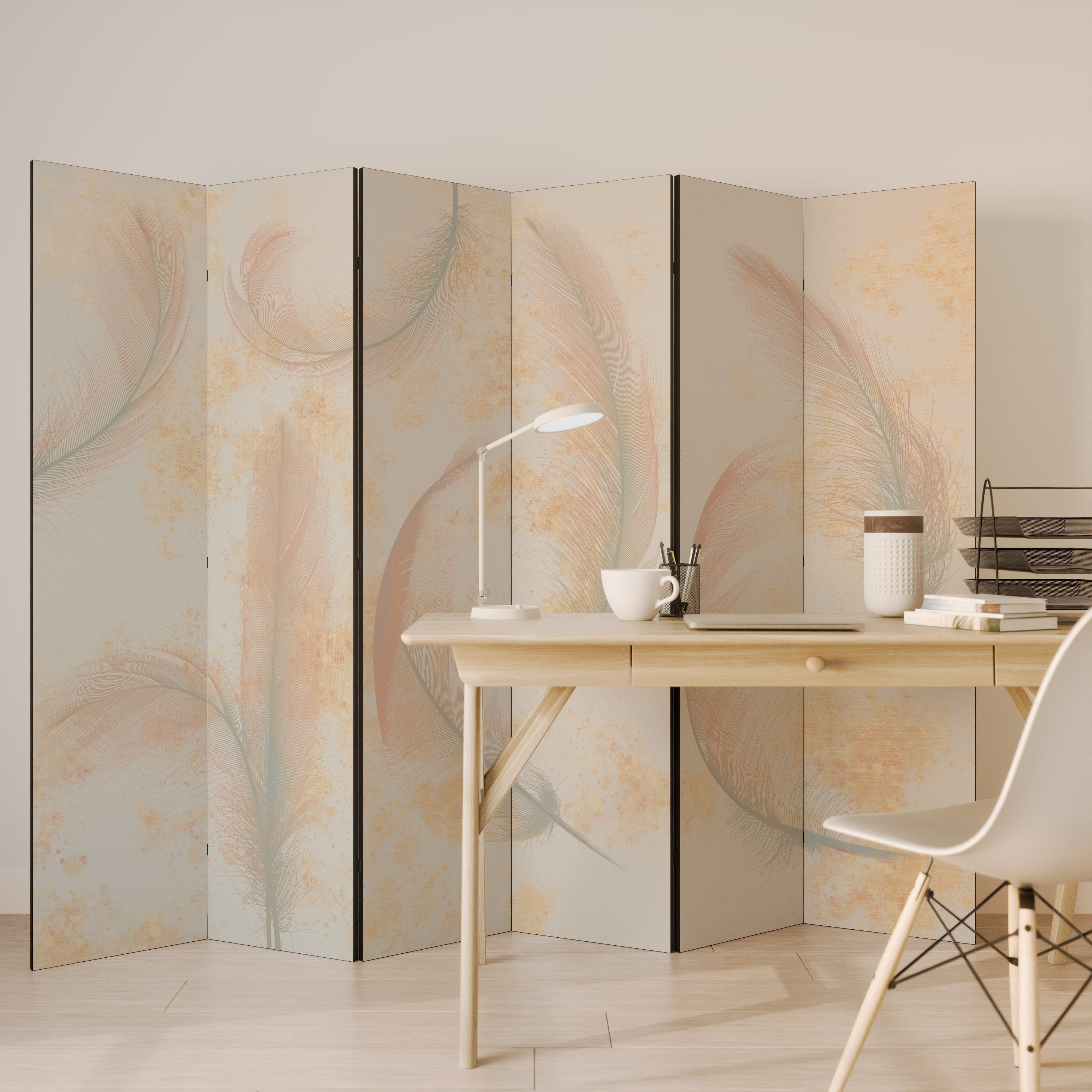 Biombo decorativo de 6 paneles AURA OF LIGHT