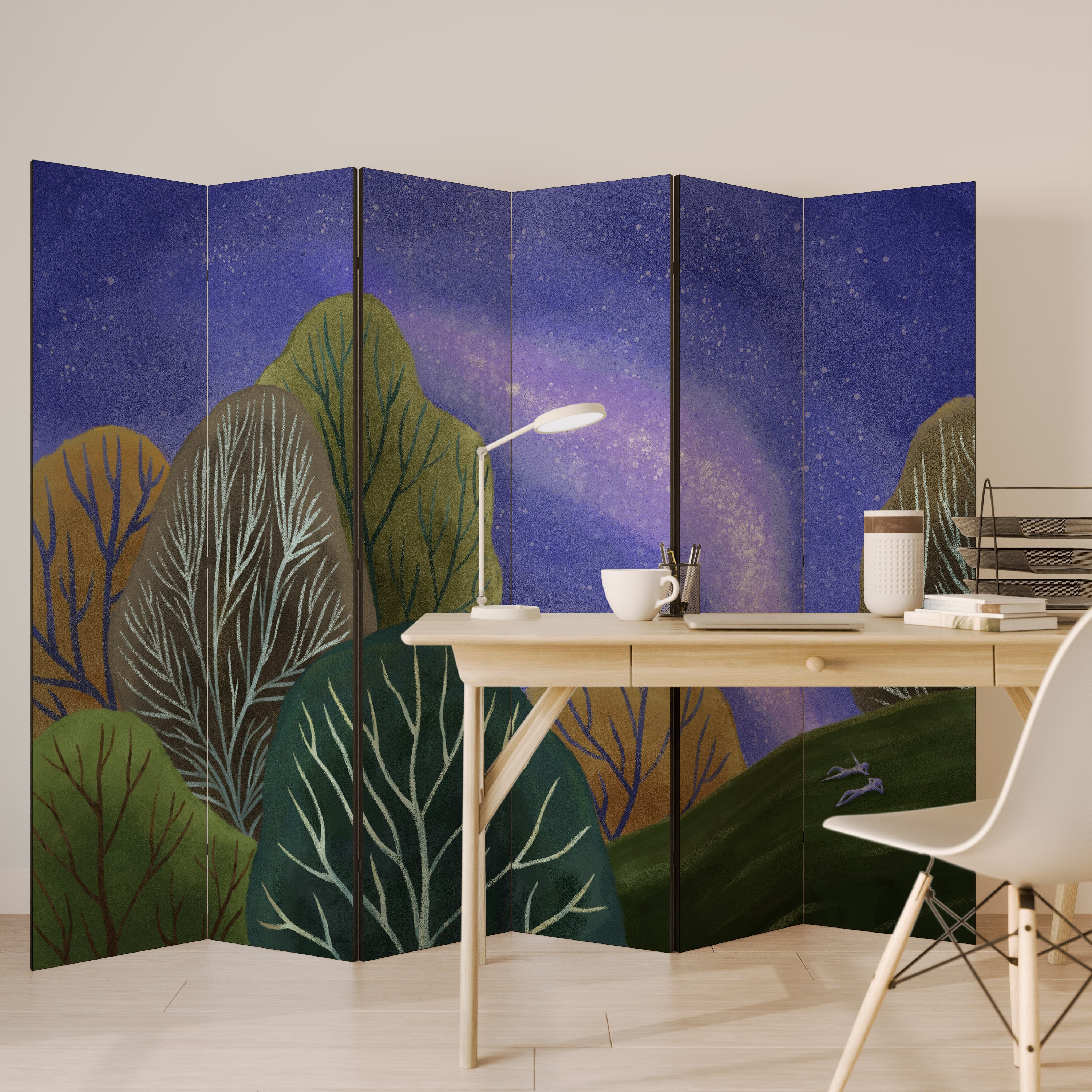 Biombo decorativo de 6 paneles STARLIT VIBE