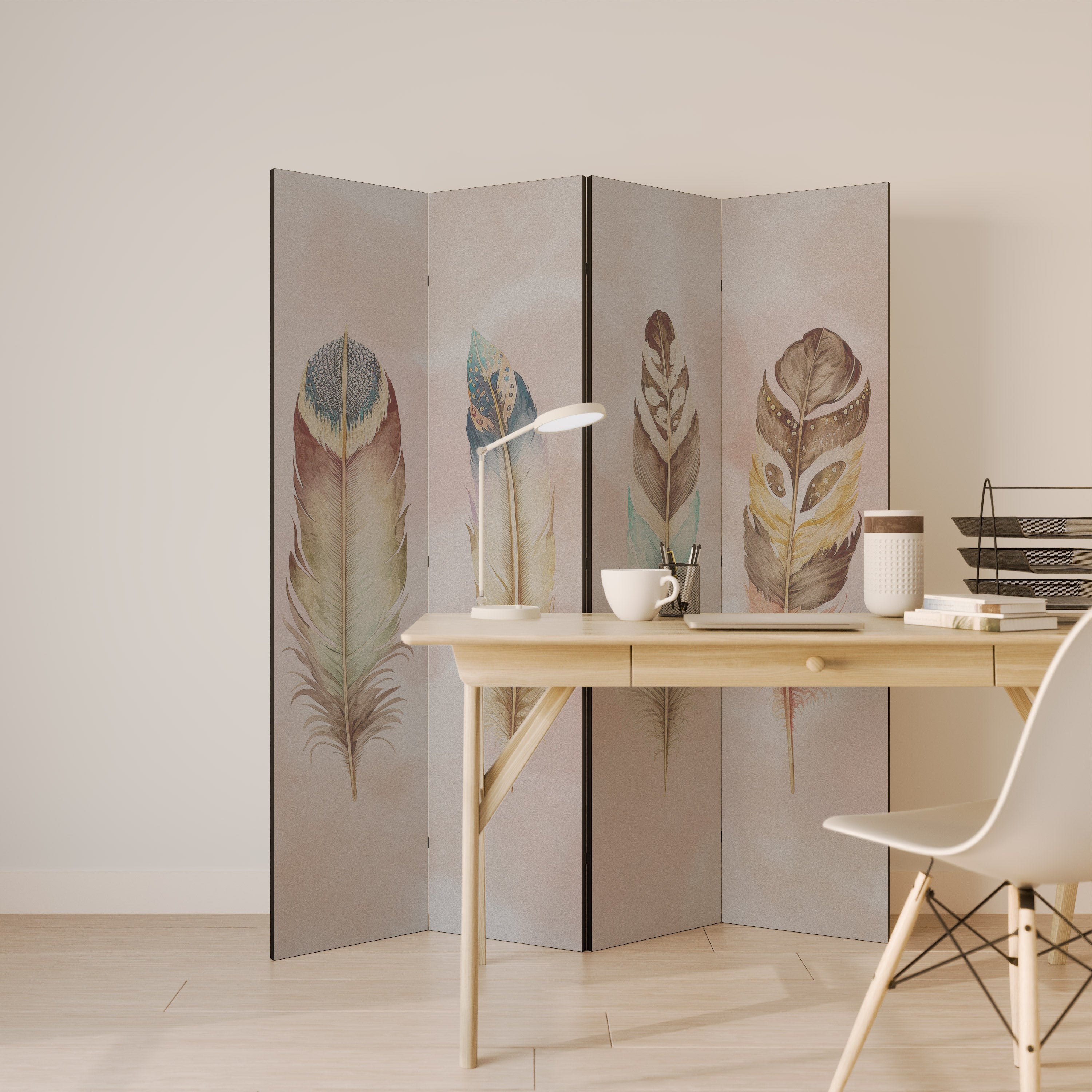 Biombo decorativo de 4 paneles THE DELIQUESCE