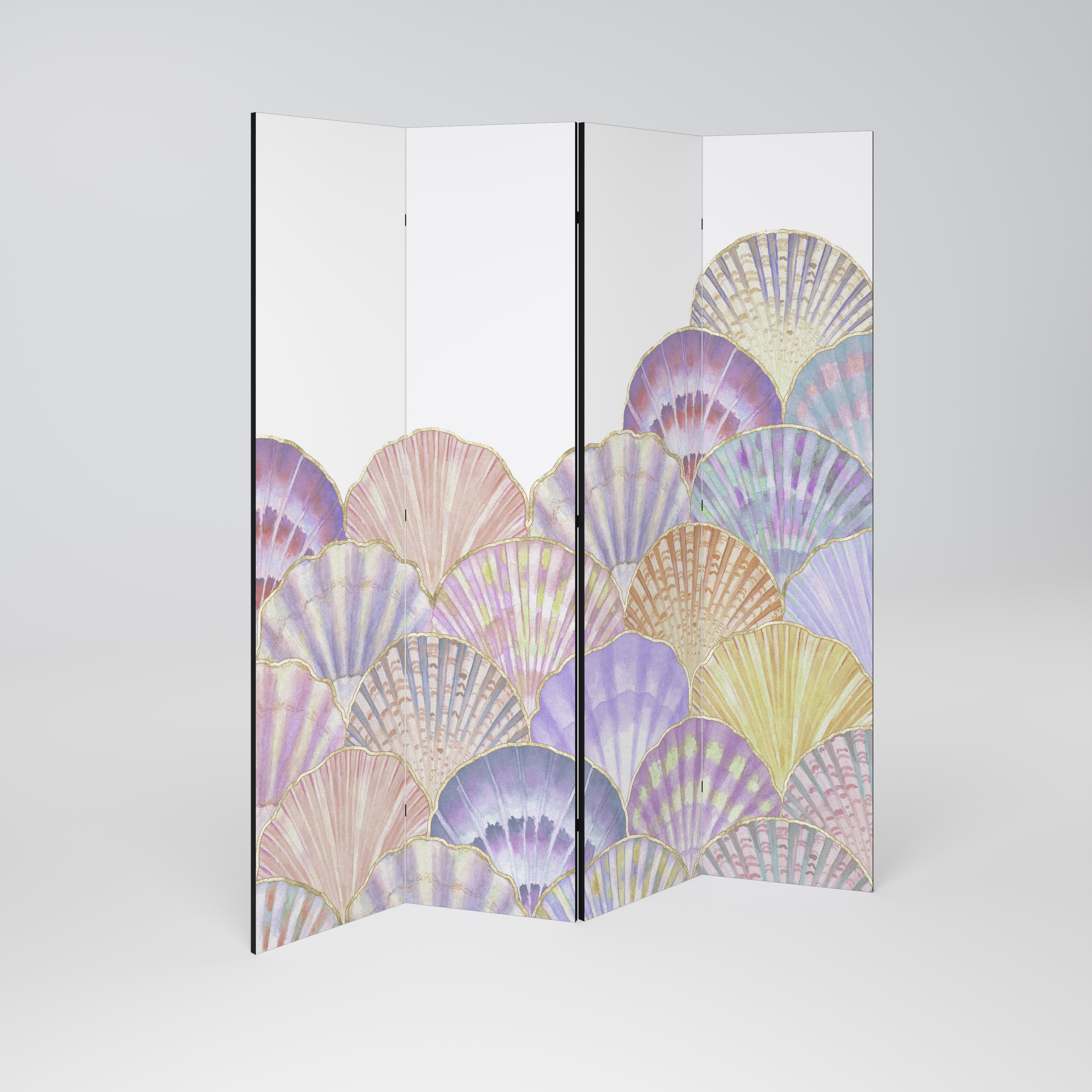 Biombo decorativo de 4 paneles PASTEL OCEAN DREAMS