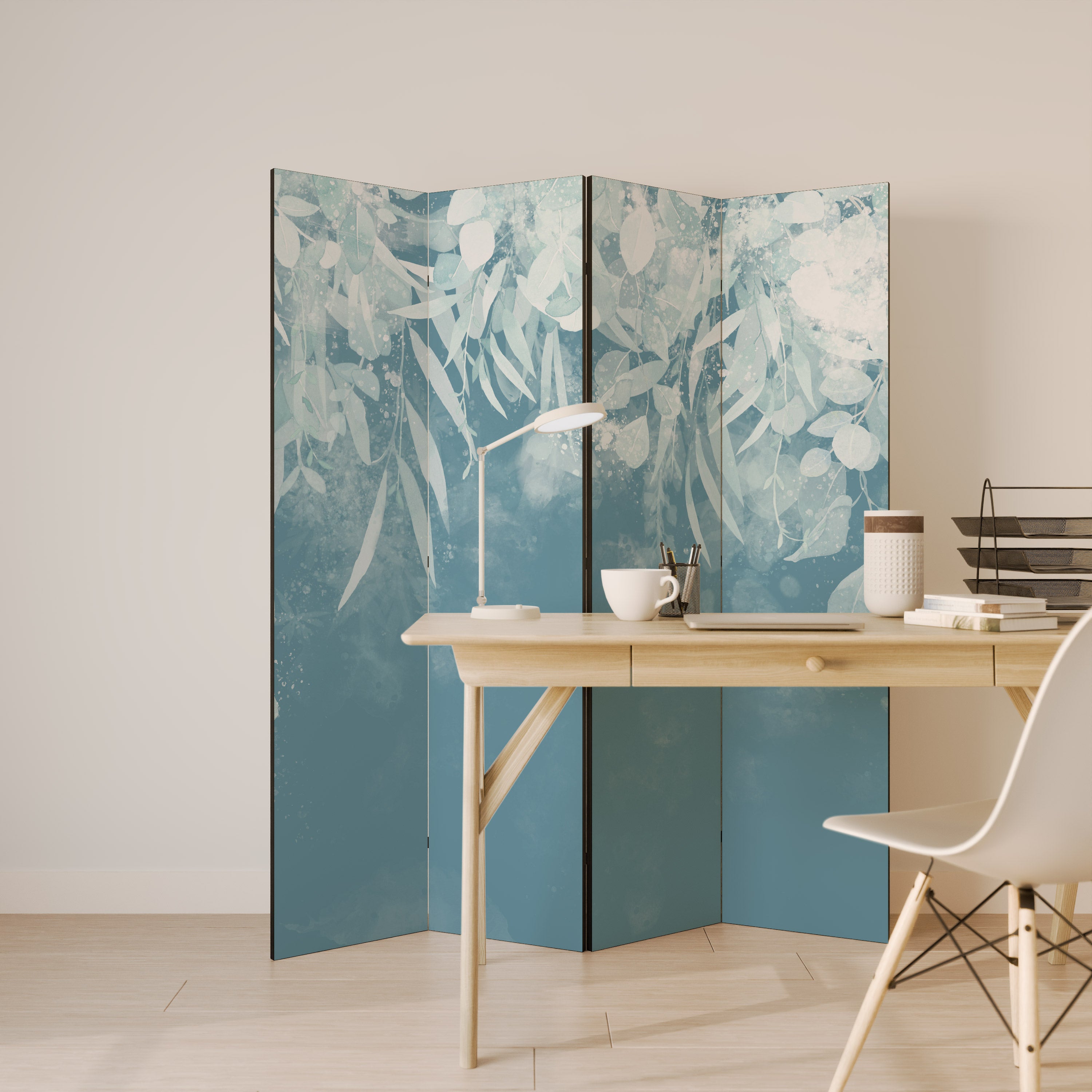 Biombo decorativo de 4 paneles ELEGANT NATURES EMBRACE