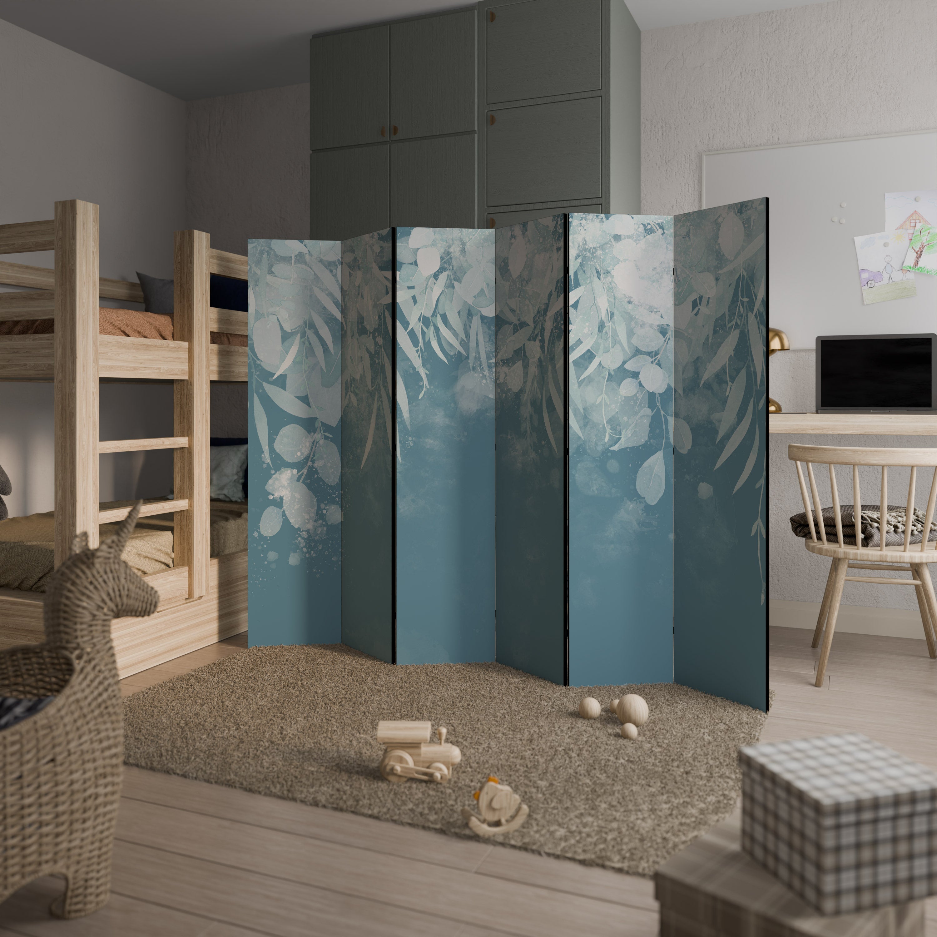 Biombo decorativo de 6 paneles ELEGANT NATURES EMBRACE
