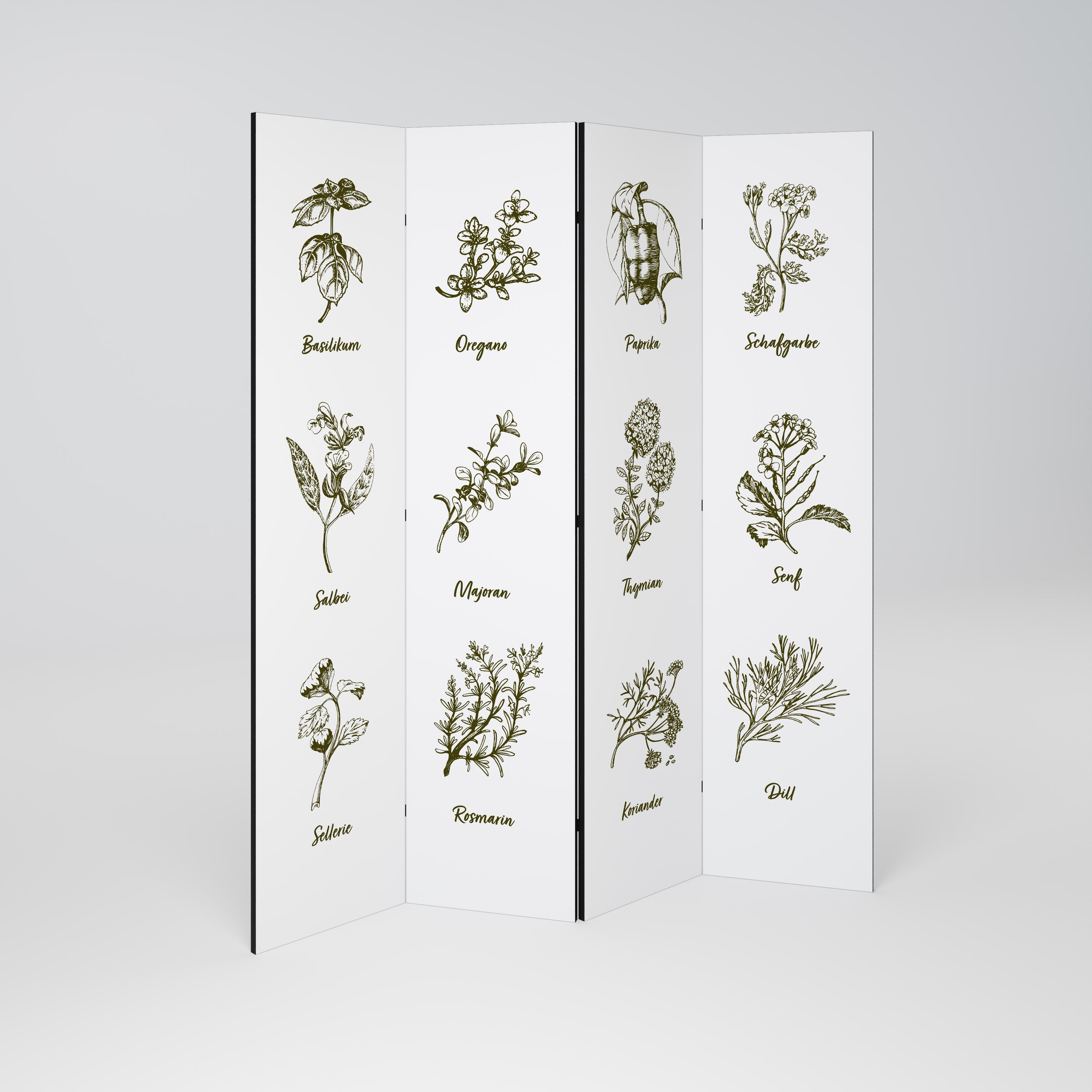 Biombo decorativo de 4 paneles HERBAL FINESSE - DE