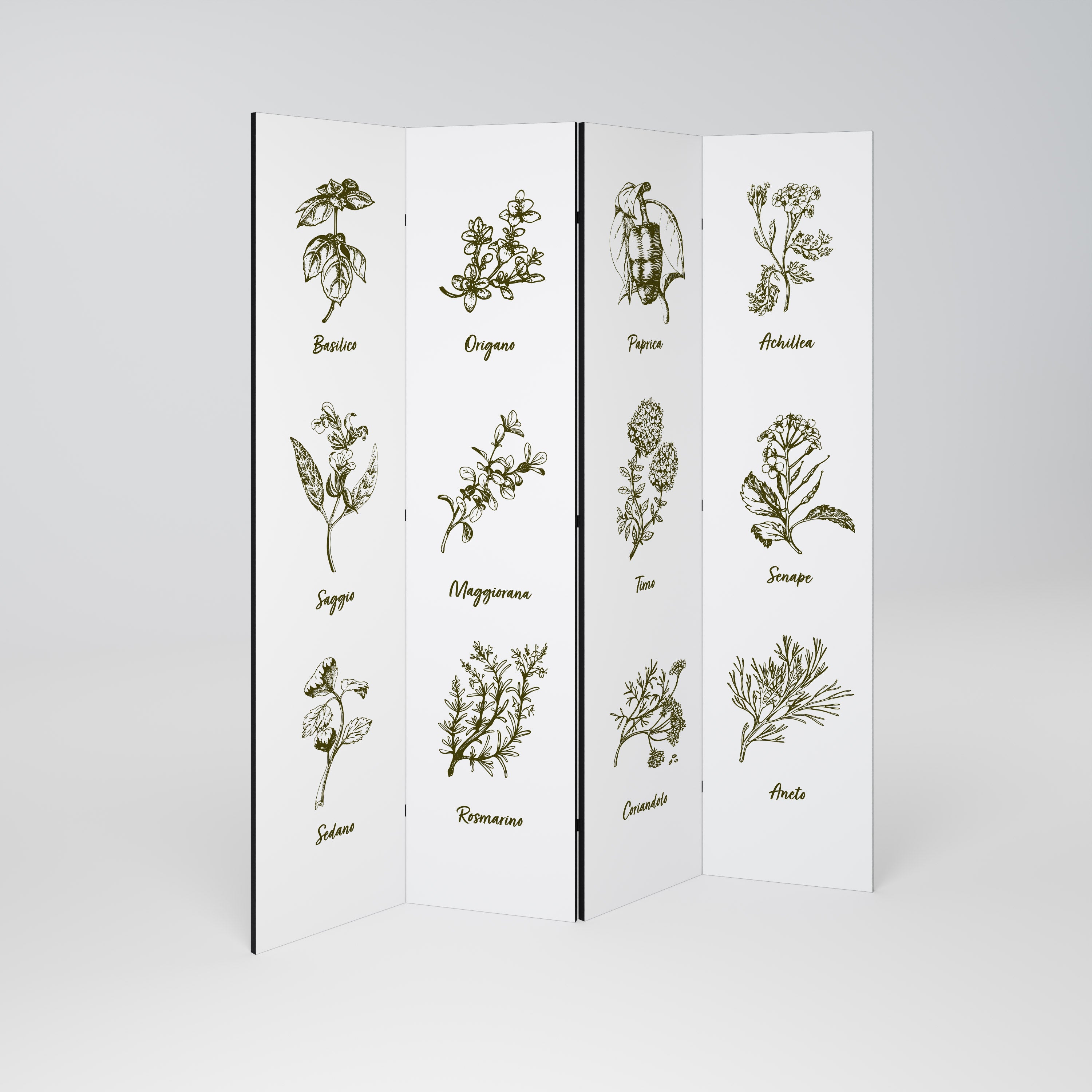 Biombo decorativo de 4 paneles HERBAL FINESSE - IT