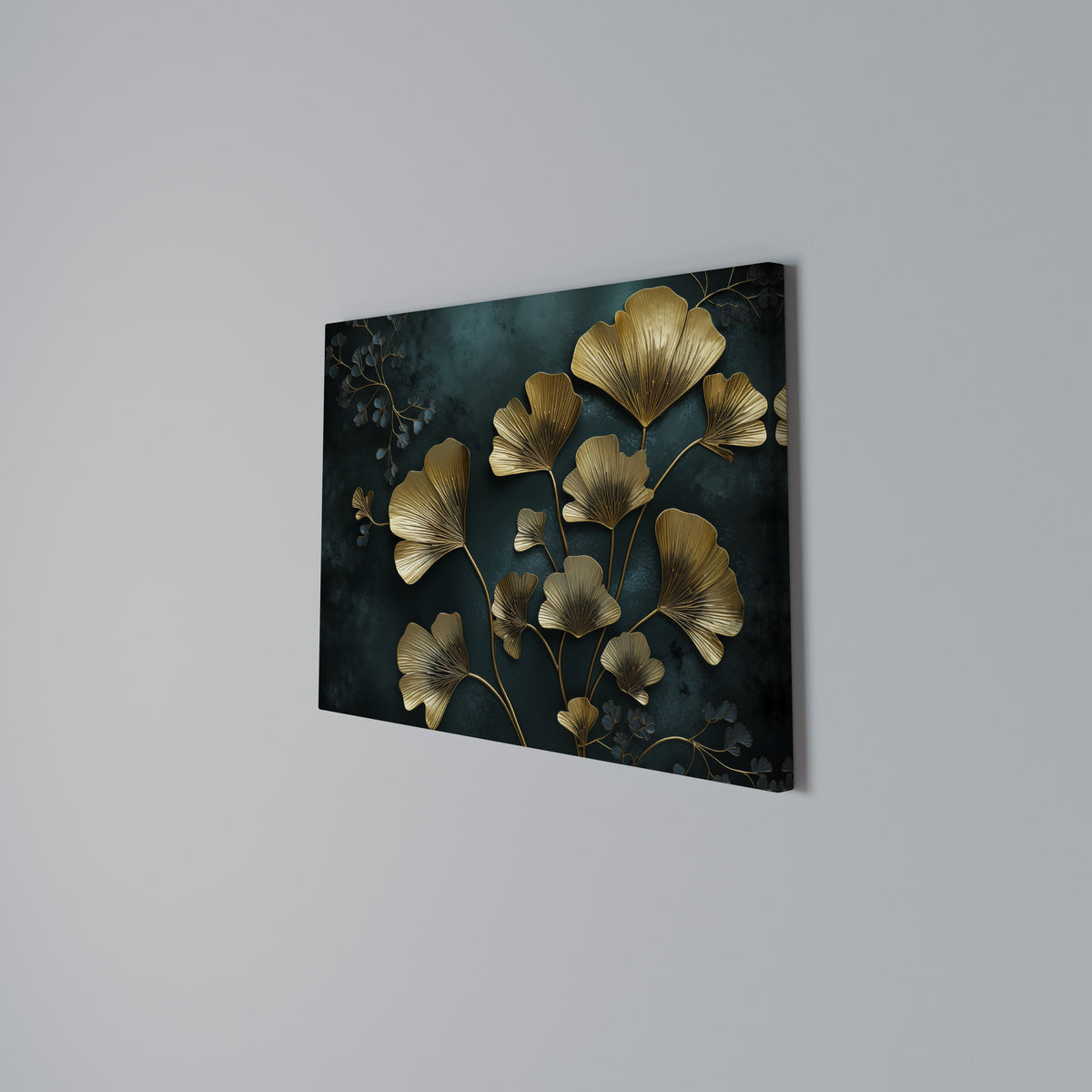 GOLDEN FLORA FANTASY Cuadro en lienzo horizontal