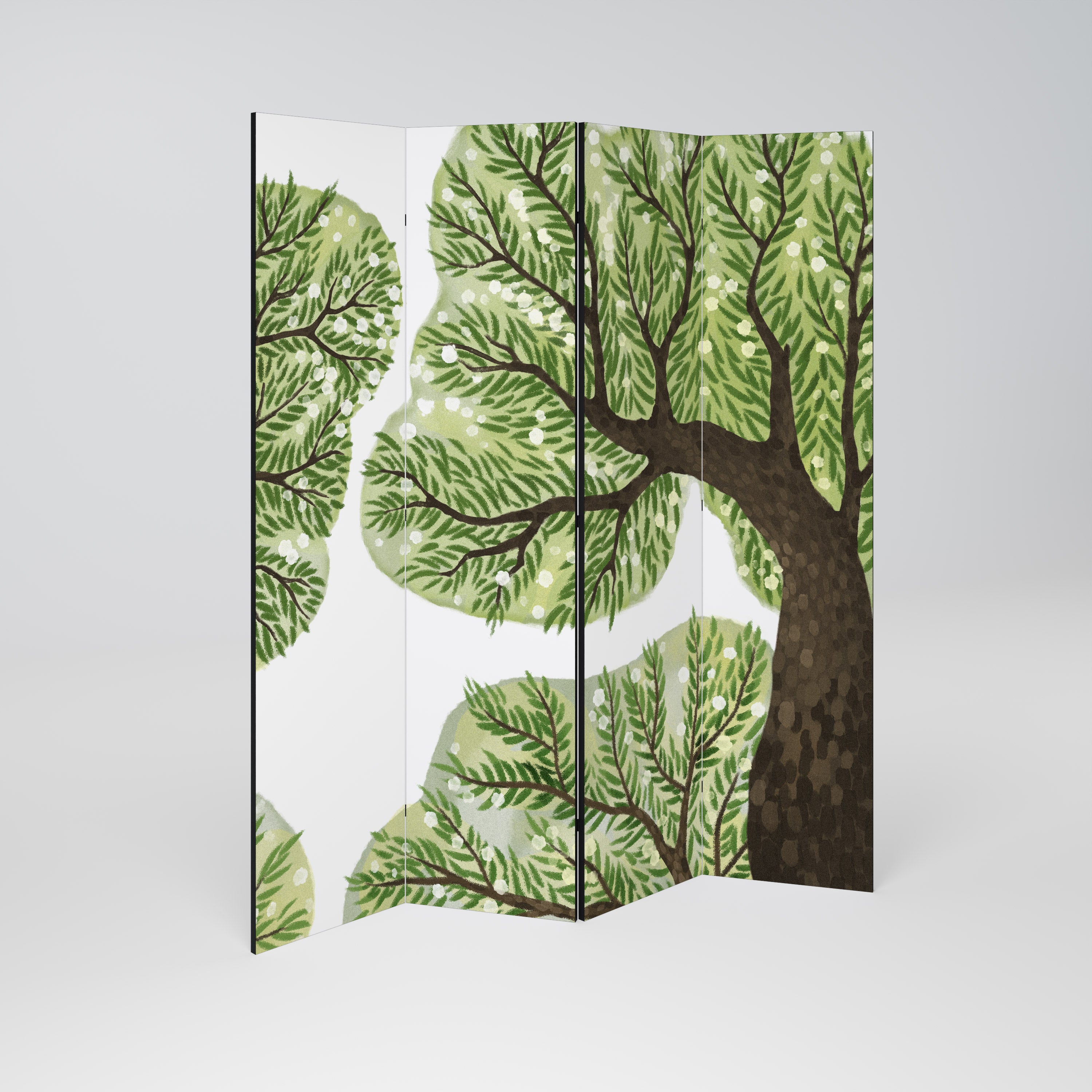 Biombo decorativo de 4 paneles WILDERNESS DASH