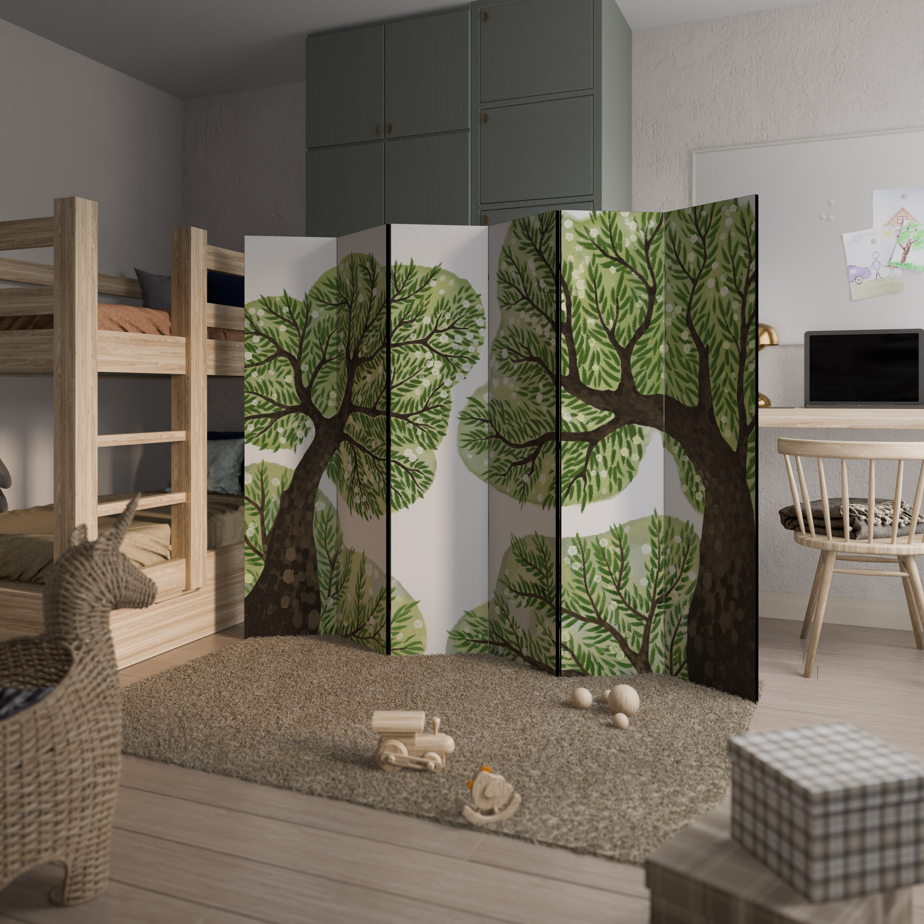 Biombo decorativo WILDERNESS DASH de 6 paneles