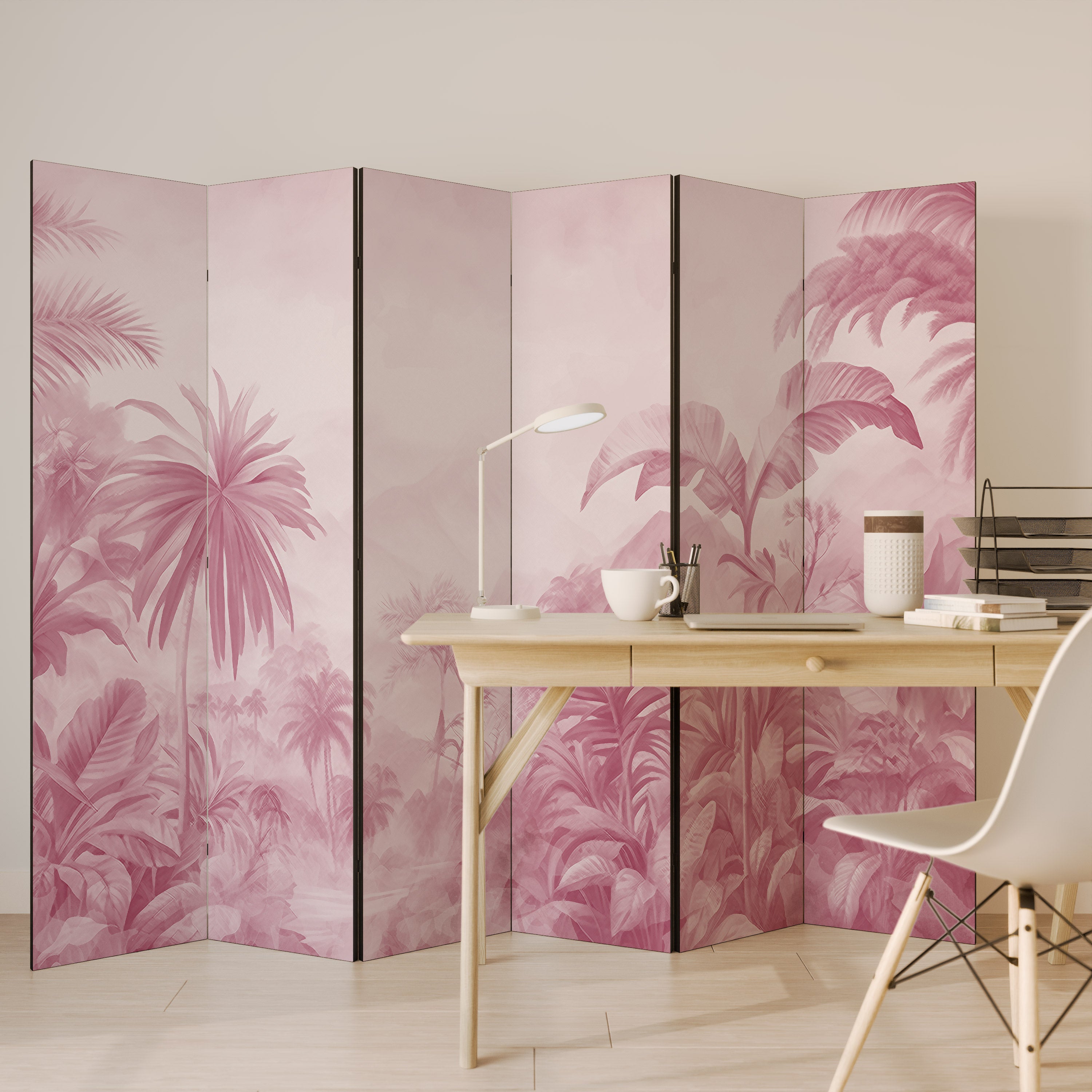 Divisor de ambientes decorativo SWEET TROPICS de 6 paneles