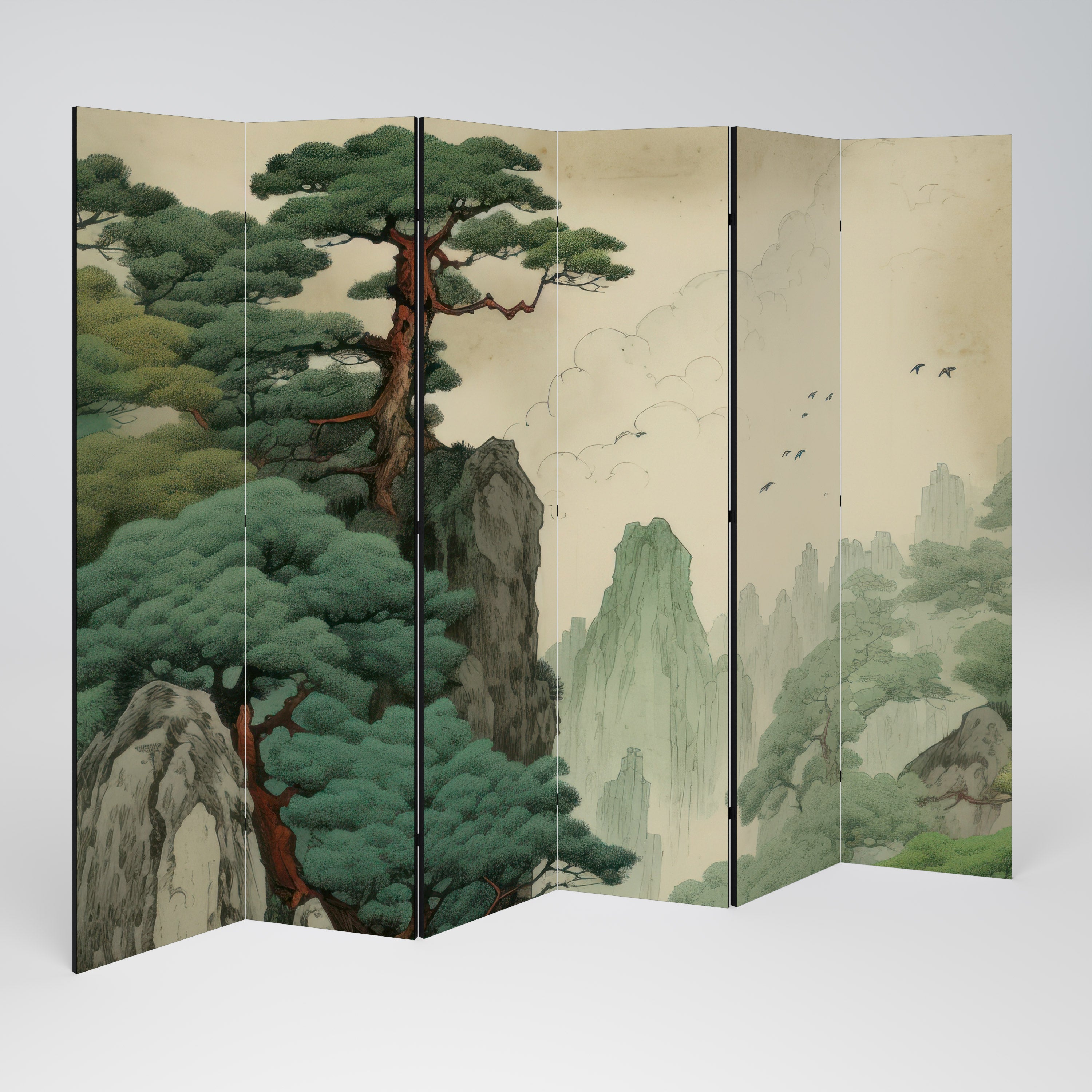 Biombo decorativo de 6 paneles VERDURE ABYSS