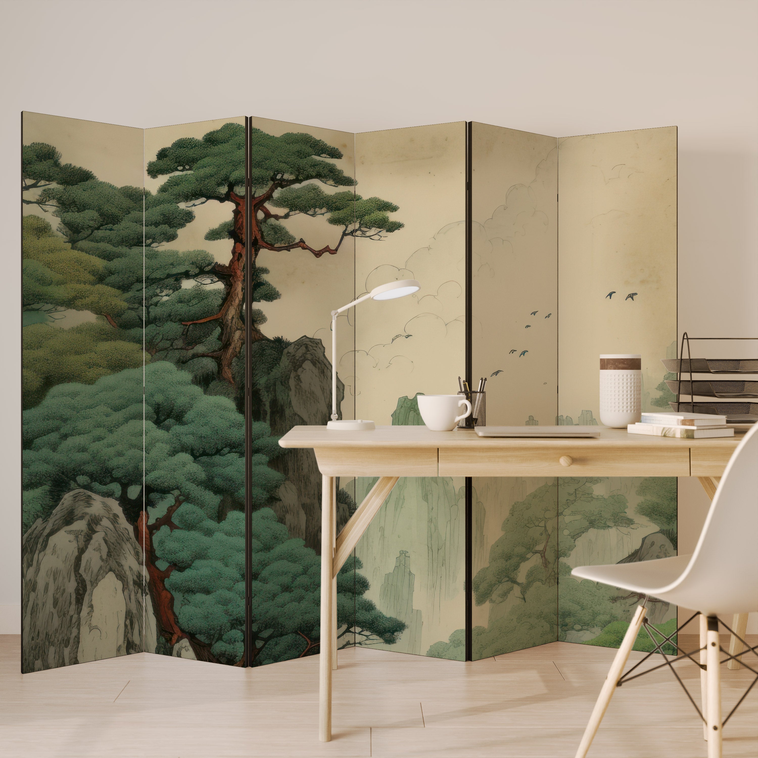 Biombo decorativo de 6 paneles VERDURE ABYSS
