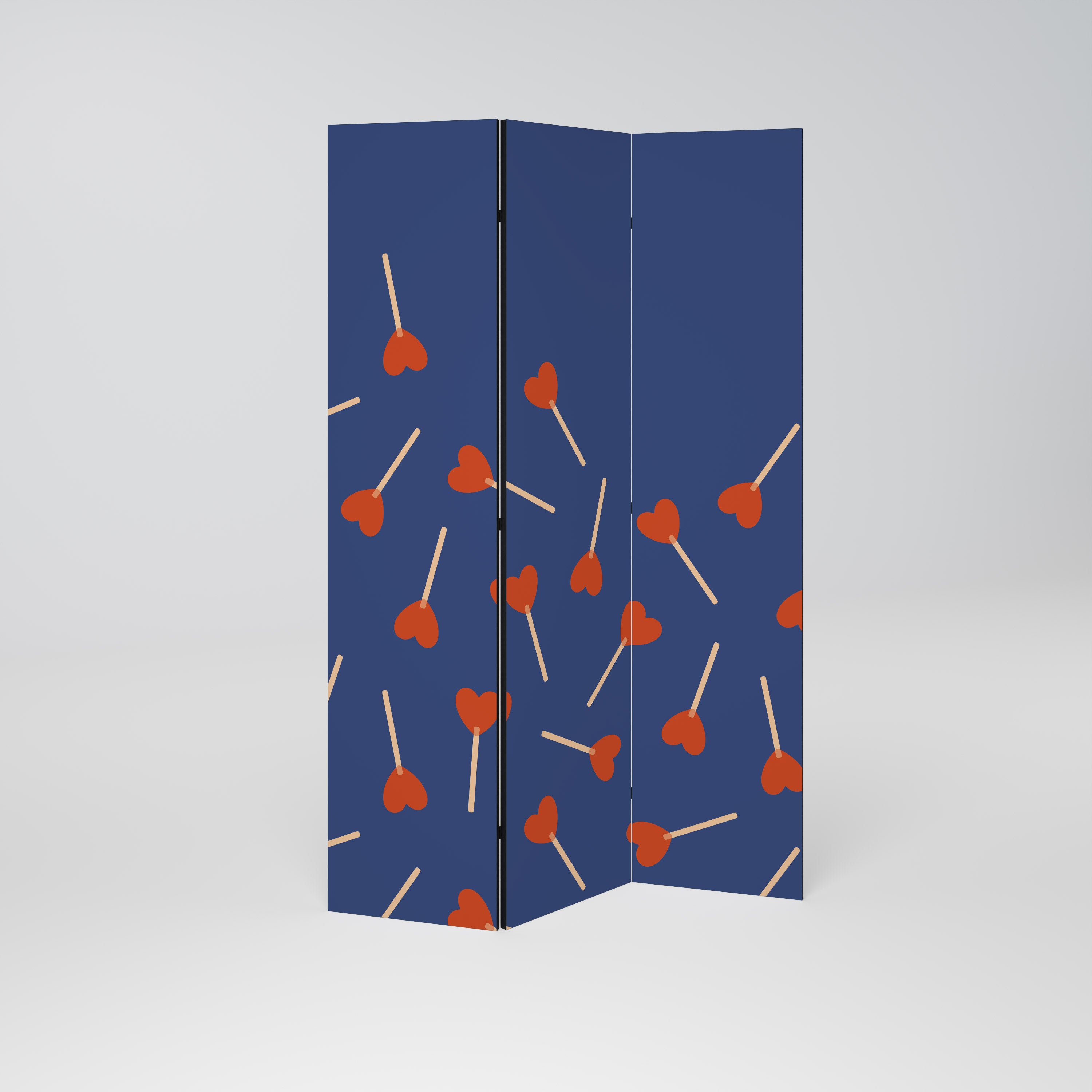SWEET LOVE Decorative 3-Panel Room Divider