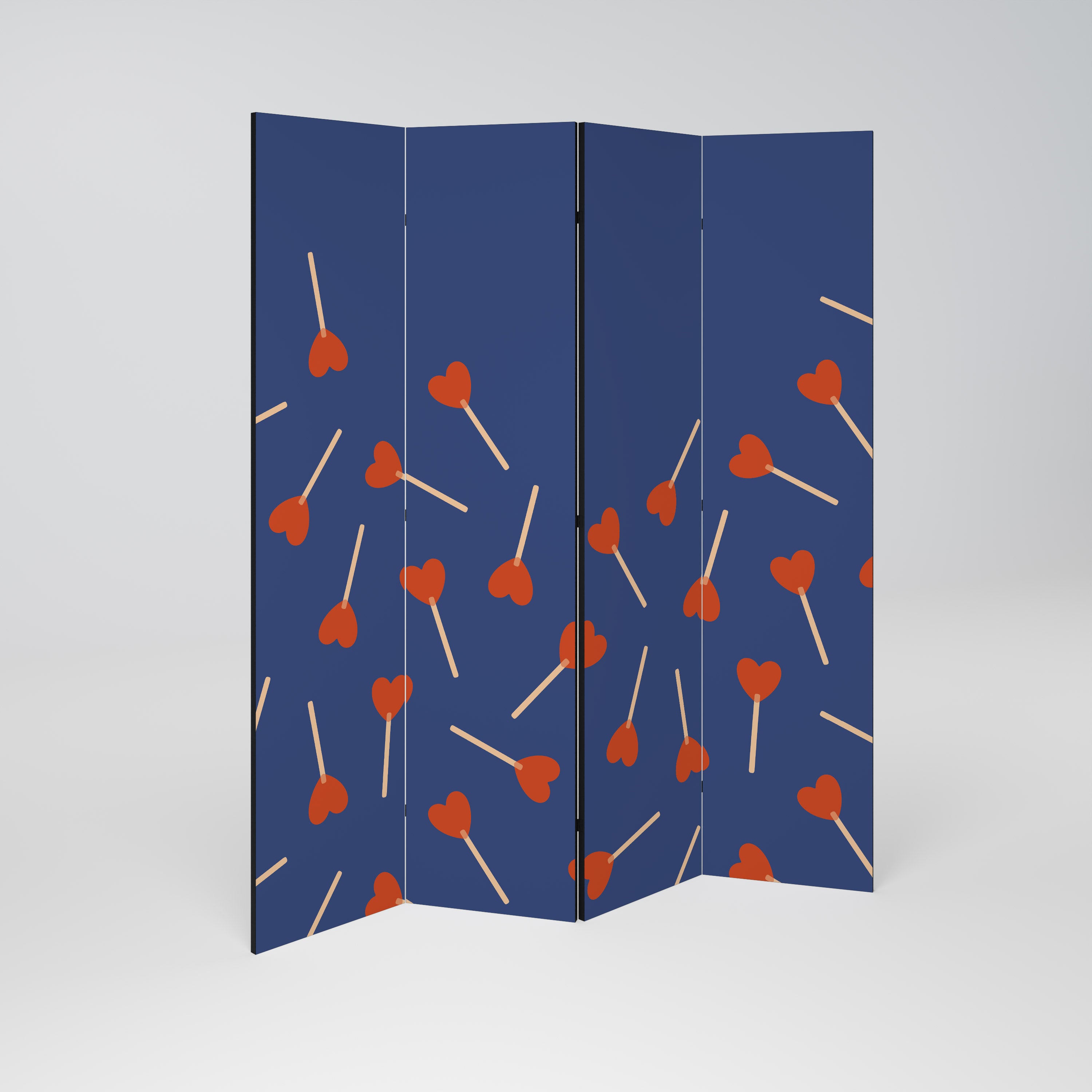 Divisor de ambientes decorativo SWEET LOVE de 4 paneles