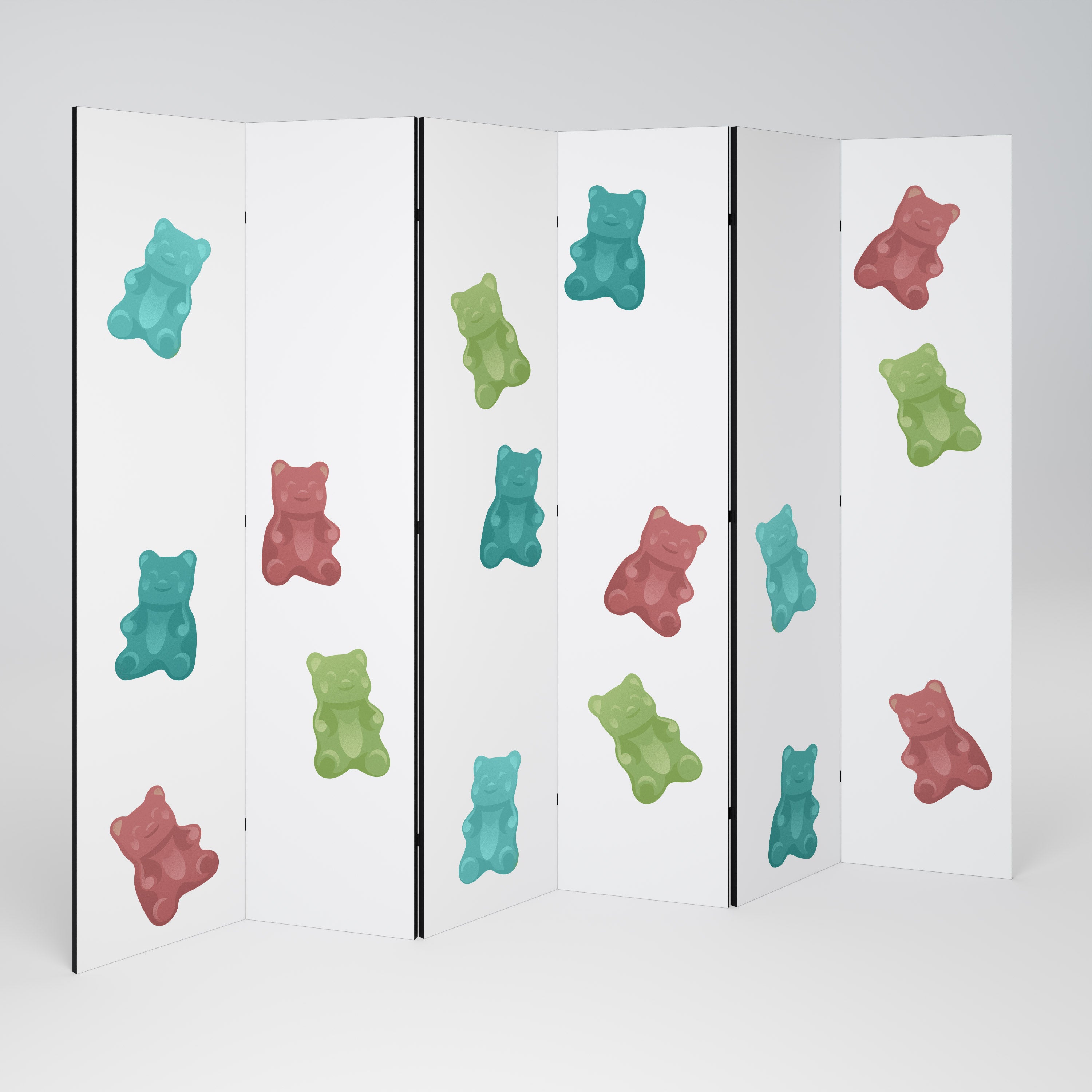 Biombo decorativo de 6 paneles GUMMY BEARS