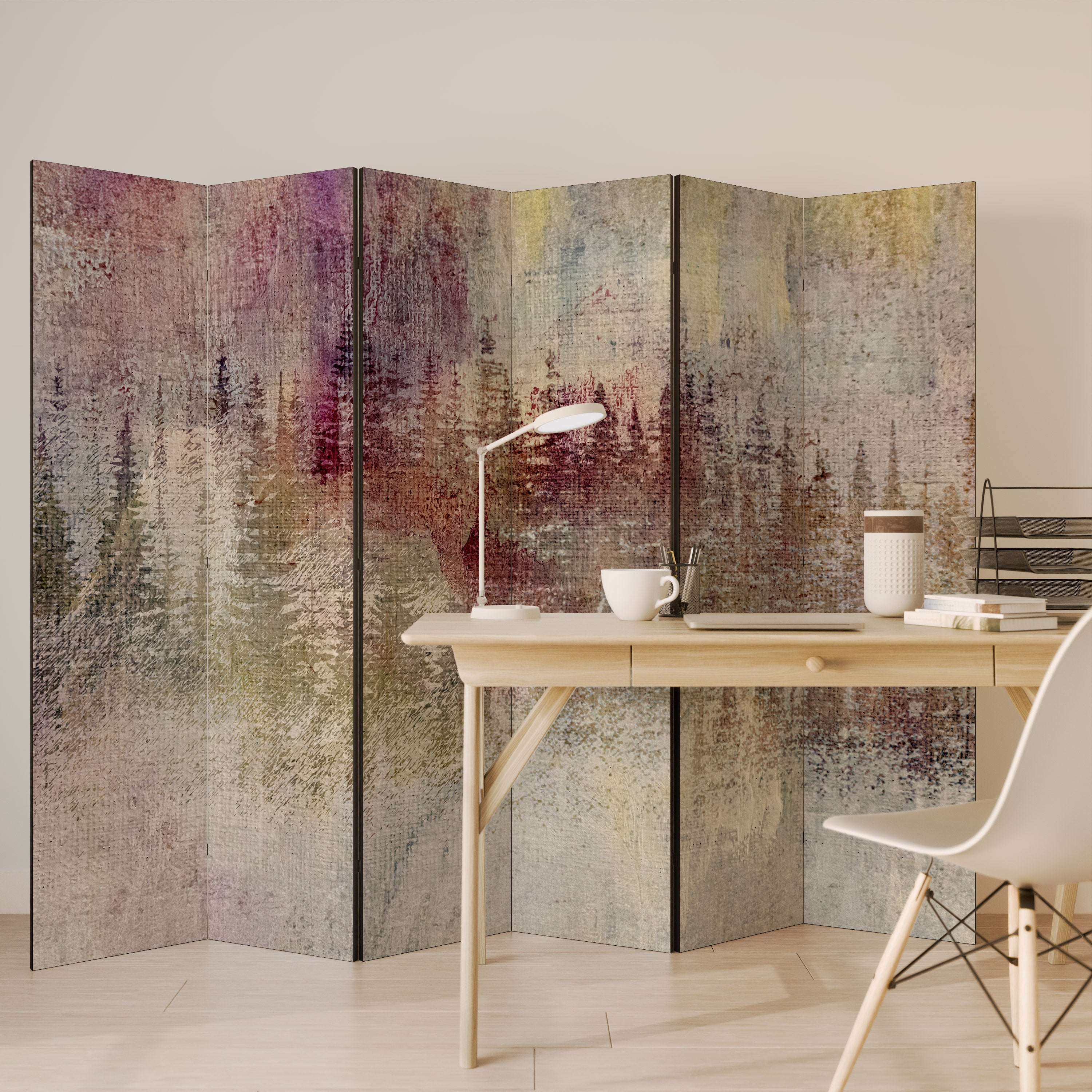 Biombo decorativo de 6 paneles VEILED SUMMIT