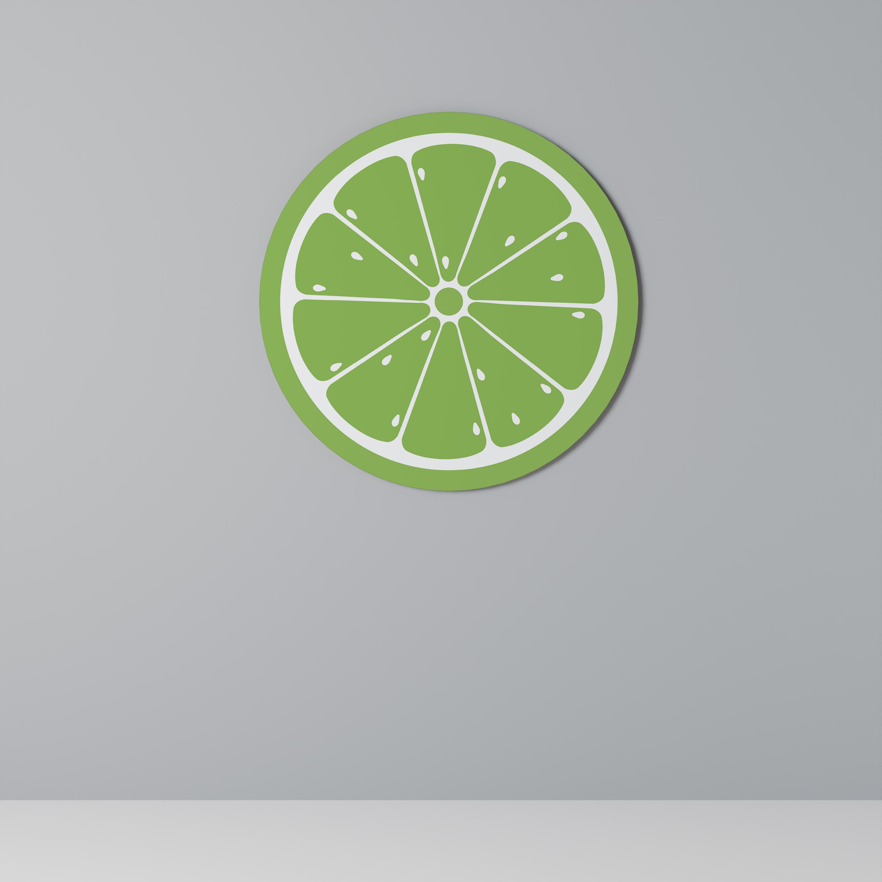 REFRESHING LIME Round Wall Art