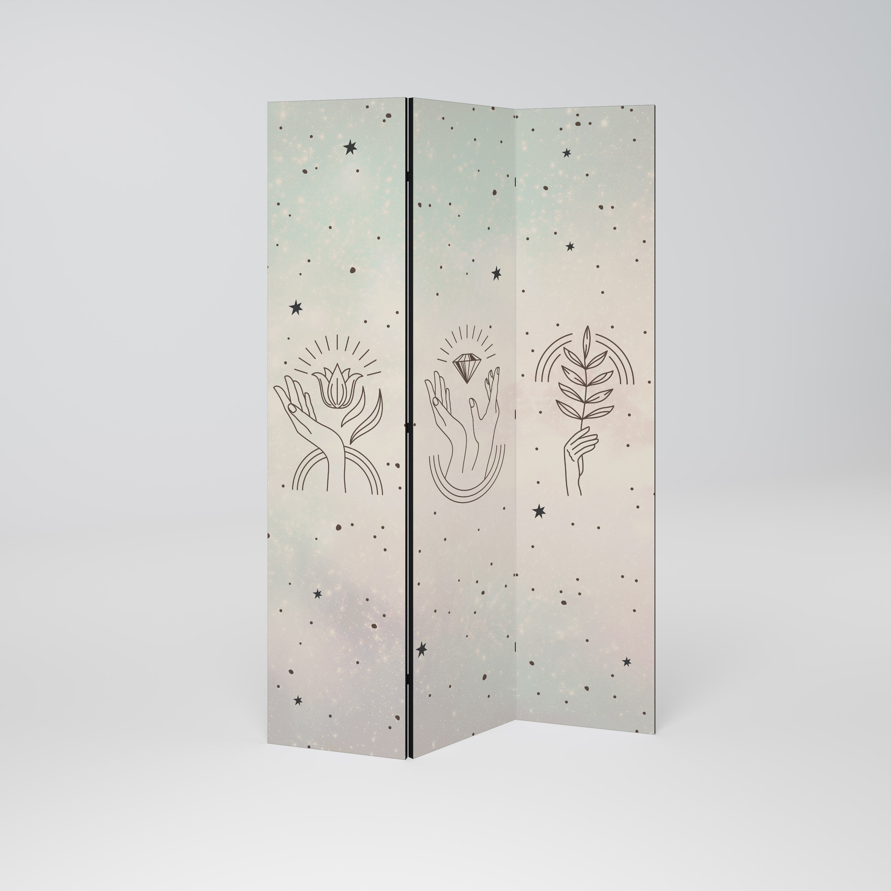 DELICATE BEAUTY Decorative 3-Panel Room Divider