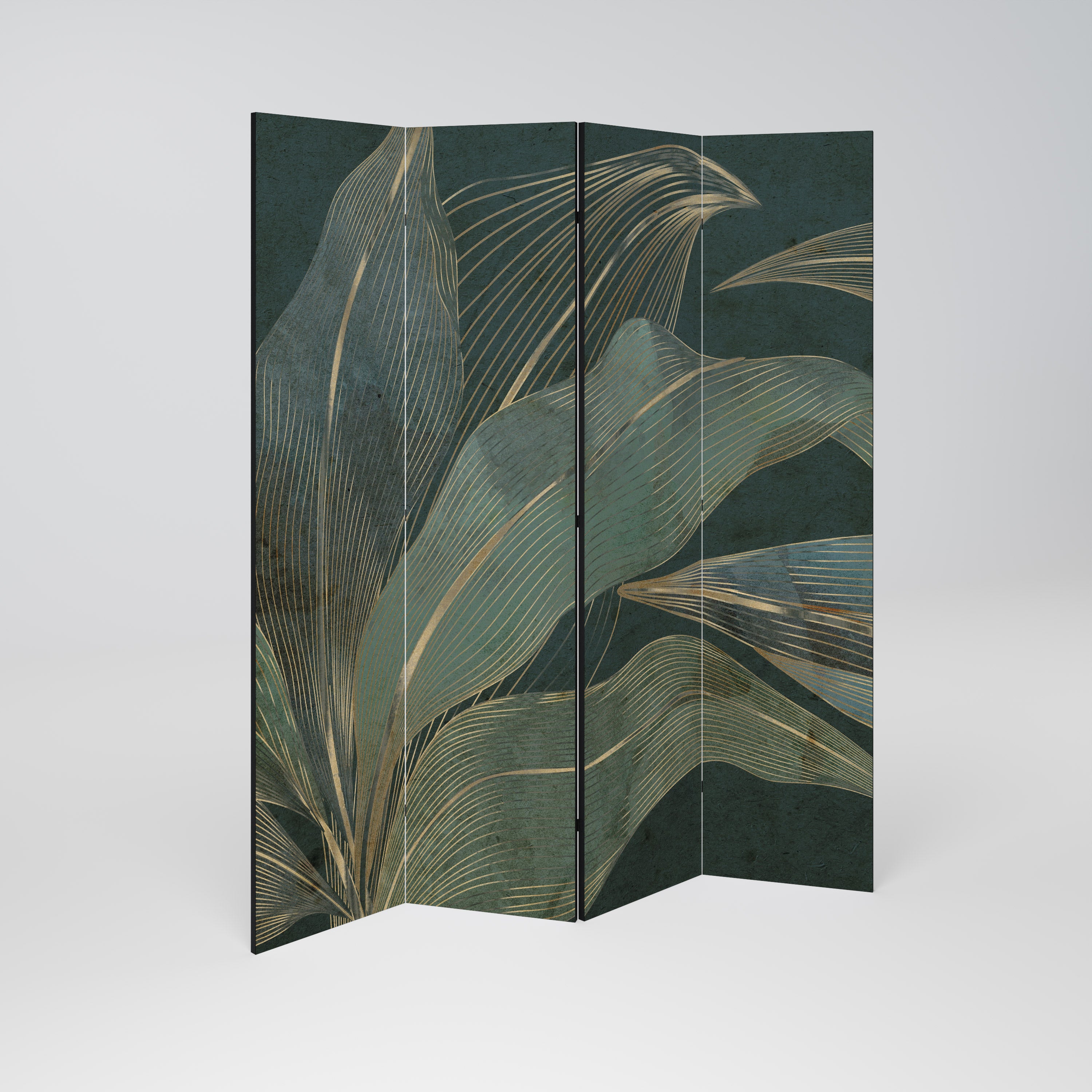 Biombo decorativo de 4 paneles ROYAL GREEN