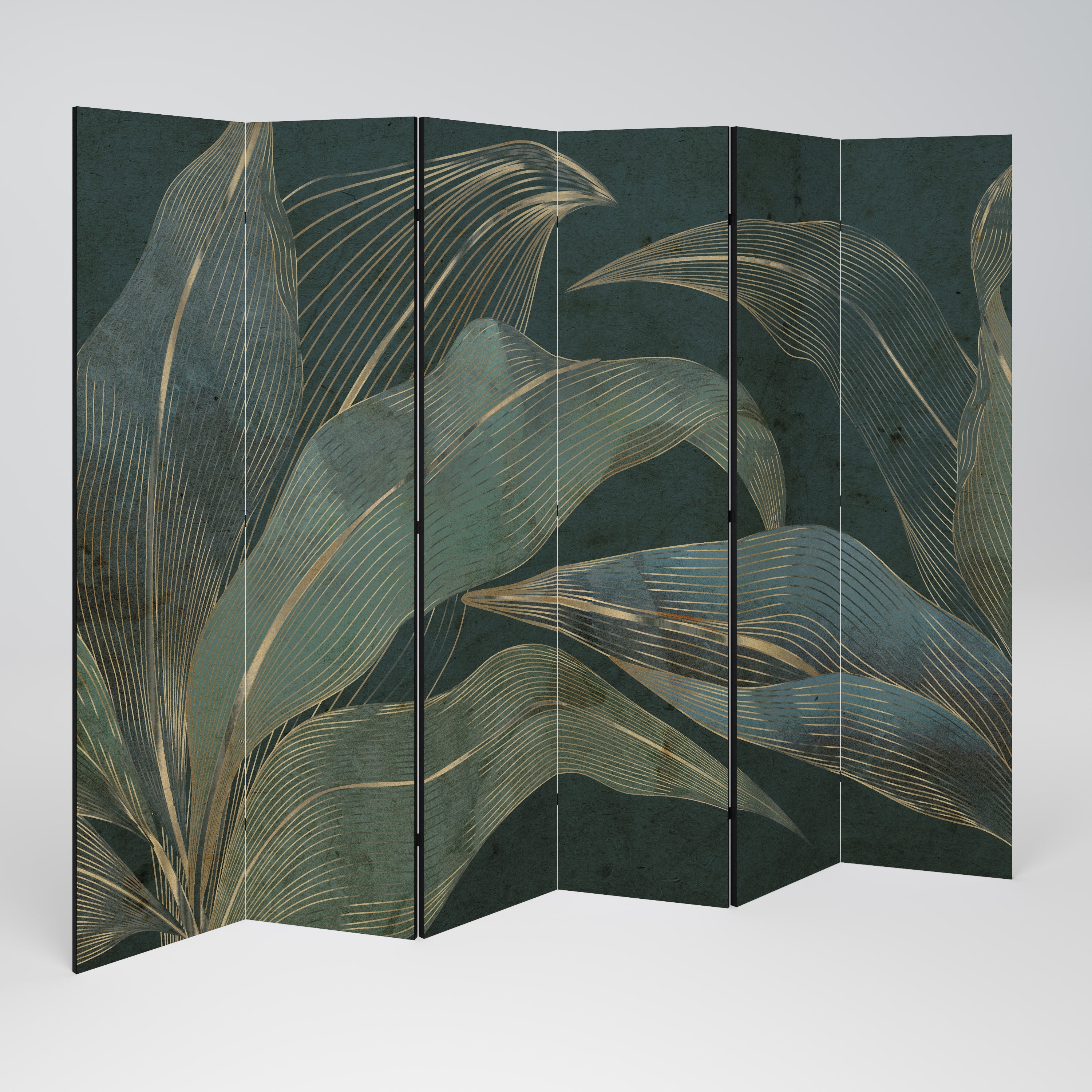 Biombo decorativo ROYAL GREEN de 6 paneles