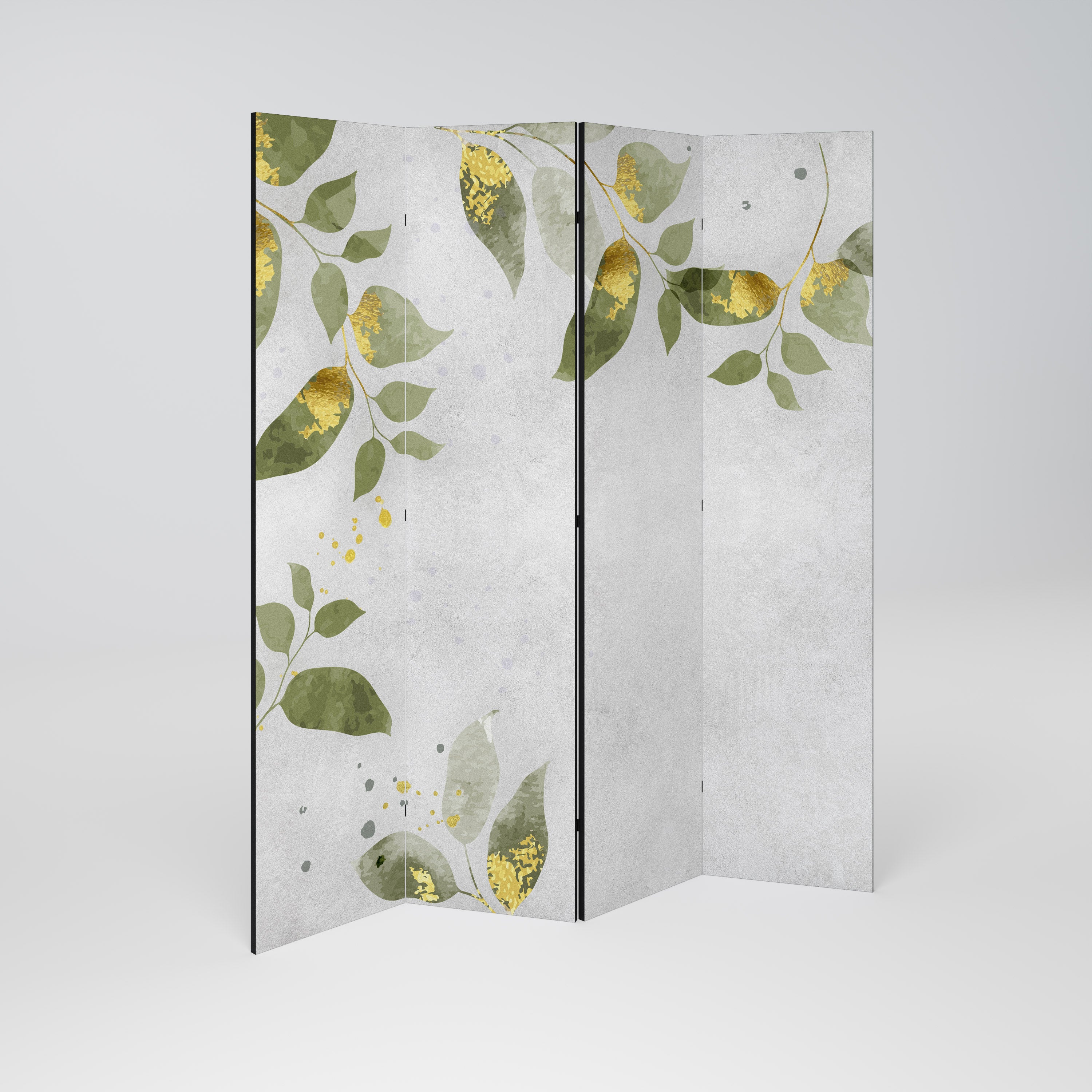 Biombo decorativo de 4 paneles ELEGANT BOTANICS
