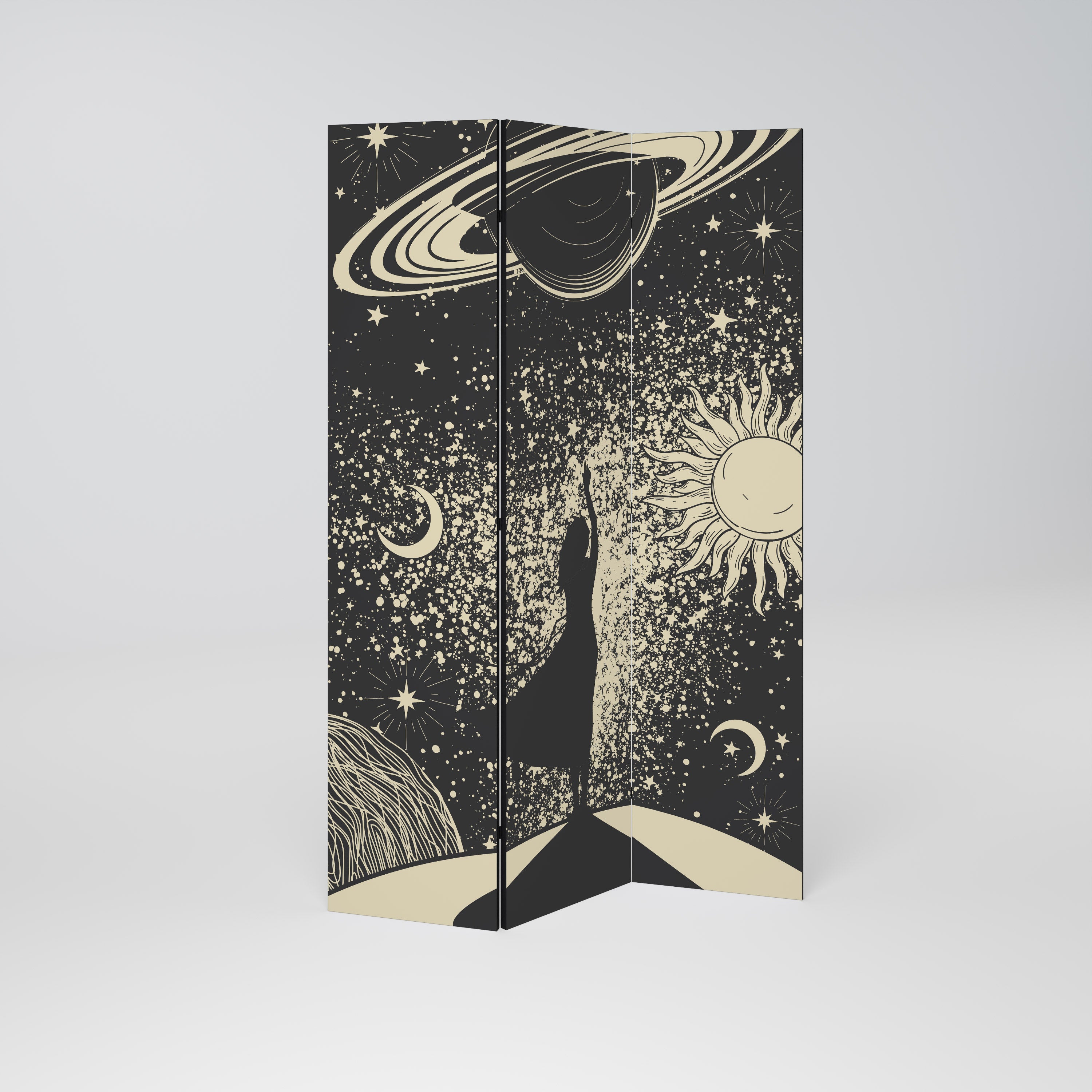 MYSTIC UNIVERSE Decorative 3-Panel Room Divider