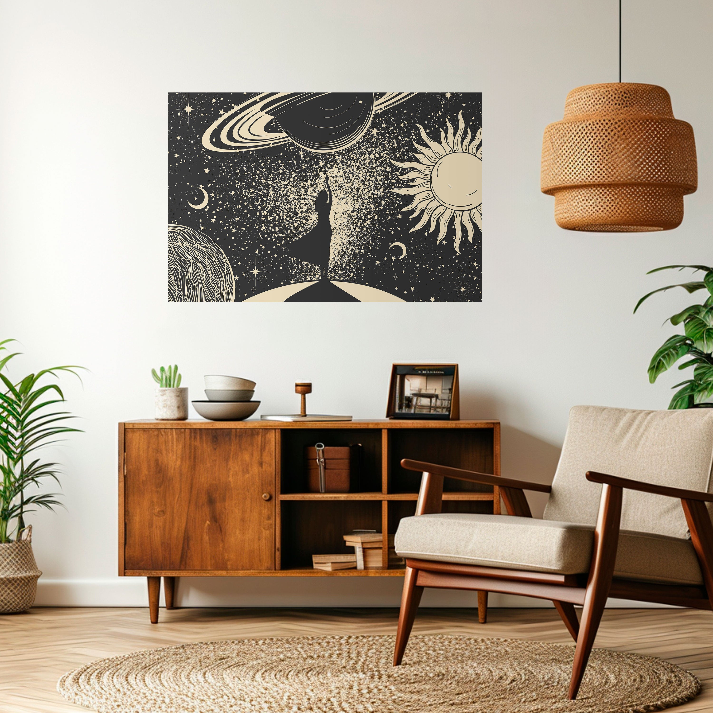 Póster horizontal autoadhesivo UNIVERSO MÍSTICO